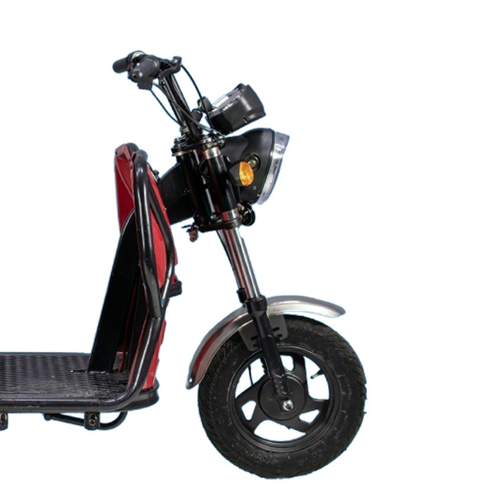 Urban Hopper E-Motorroller Cargo Compact Elektro Lastenrad Lasten-Dreirad VT5-Mini Pritsche, 1000 W, 25 km/h, Pritsche klappbar Reichweite ca. 40km Zuladung 215kg Silber, Rot, Weiß