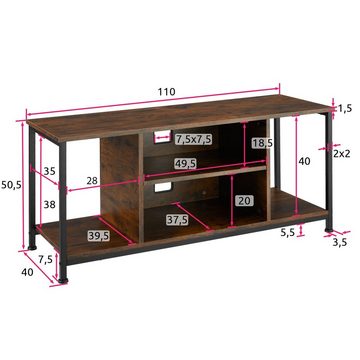 tectake Lowboard Austin (TV-Regal, Montagematerial, Montageanleitung)