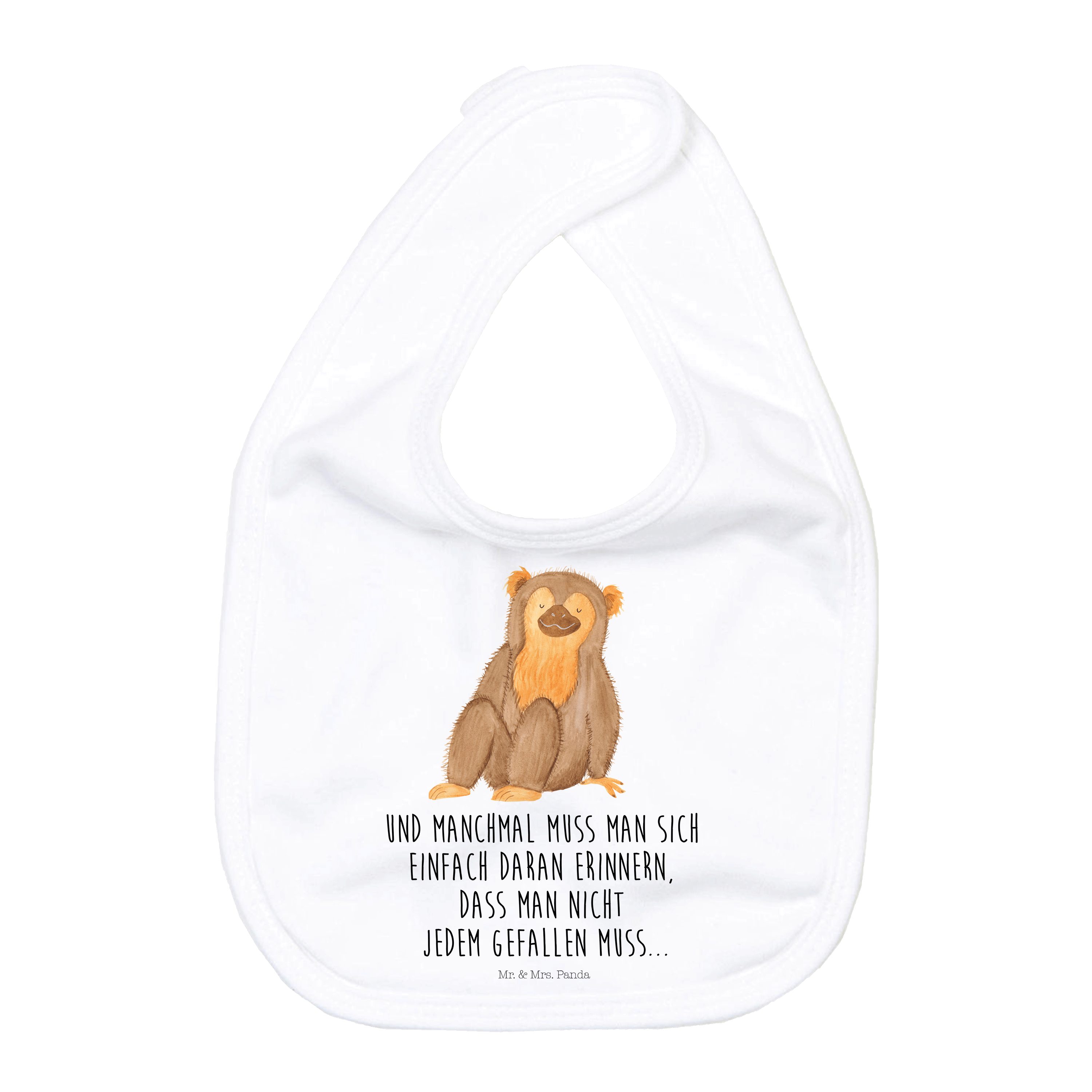 Tragetuch Affe - Weiß - Geschenk, Baby, Selfcare, Selbstbewusstsein, Selbstacht