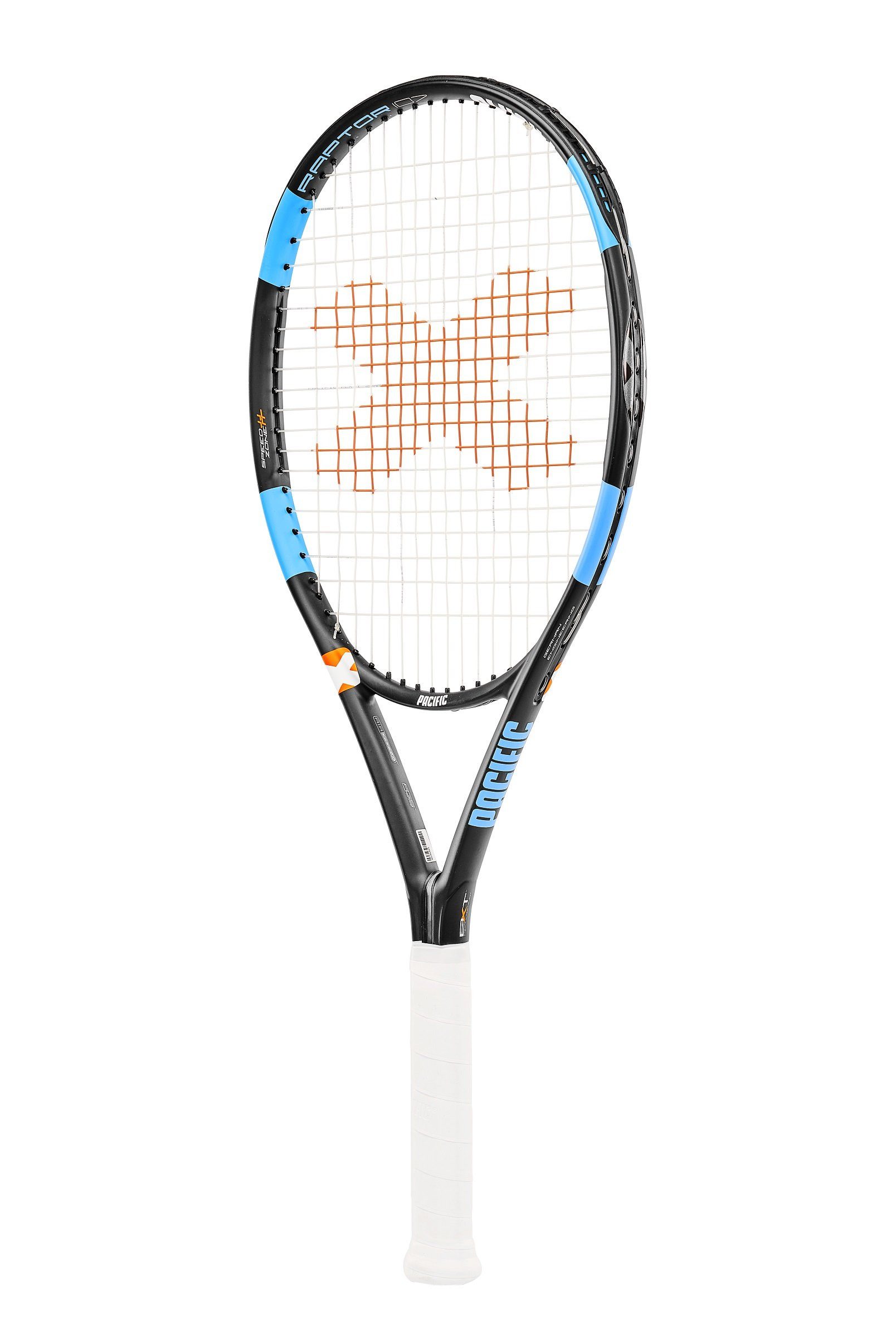 Pacific Tennisschläger BXT Raptor 107in/275g/Komfort schwarz/cyanblau - besaitet