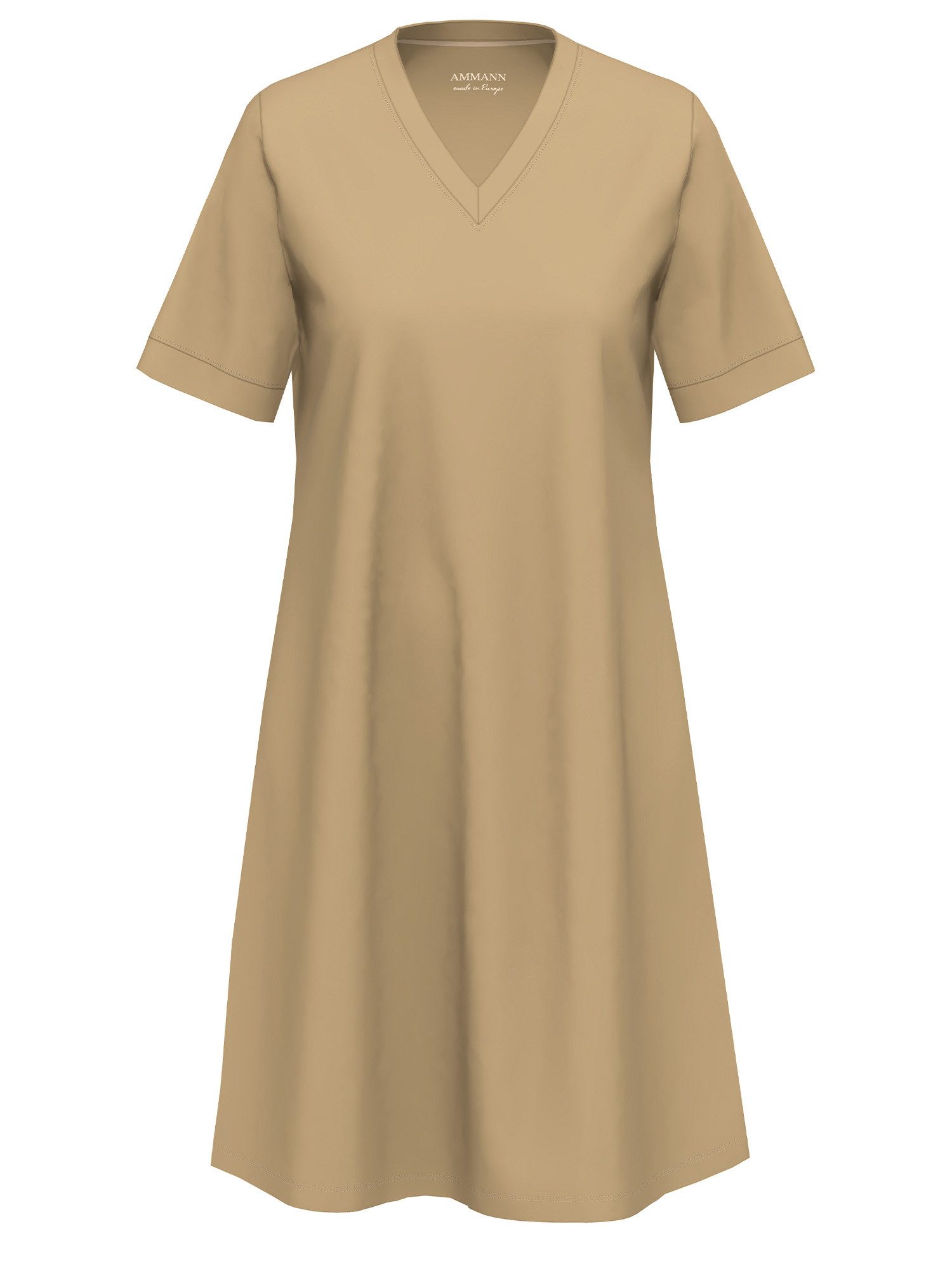 Ammann Nachthemd Damen Nachthemd kurzarm, länge 98 cm Nightwear / M (Stück, 1-tlg) Nachthemd, Uni, Materialmix