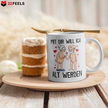 22Feels Tasse Paar Jahrestag Geschenk Mann Frau Hochzeitstag Valentinstag Pärchen, Keramik, Made in Germany, Spülmaschinenfest