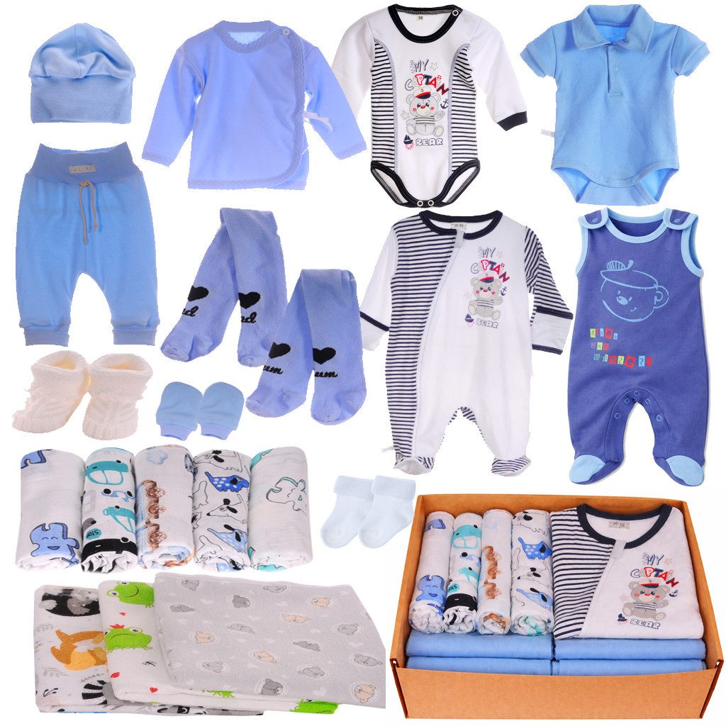 Erstausstattungspaket Baby Set Body Strampler Spucktücher Mütze Socken Strumpfhosen