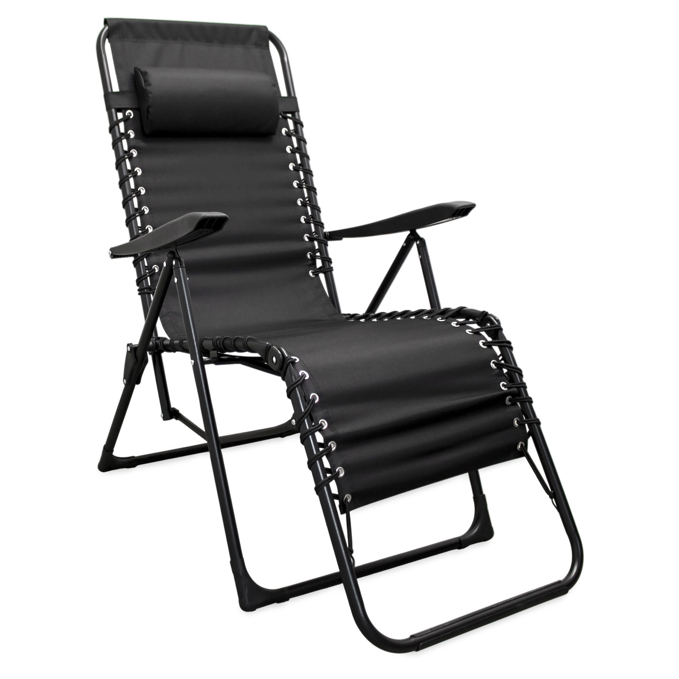 Spetebo Gartenstuhl Relax Sessel mit Kopfkissen günstig online kaufen