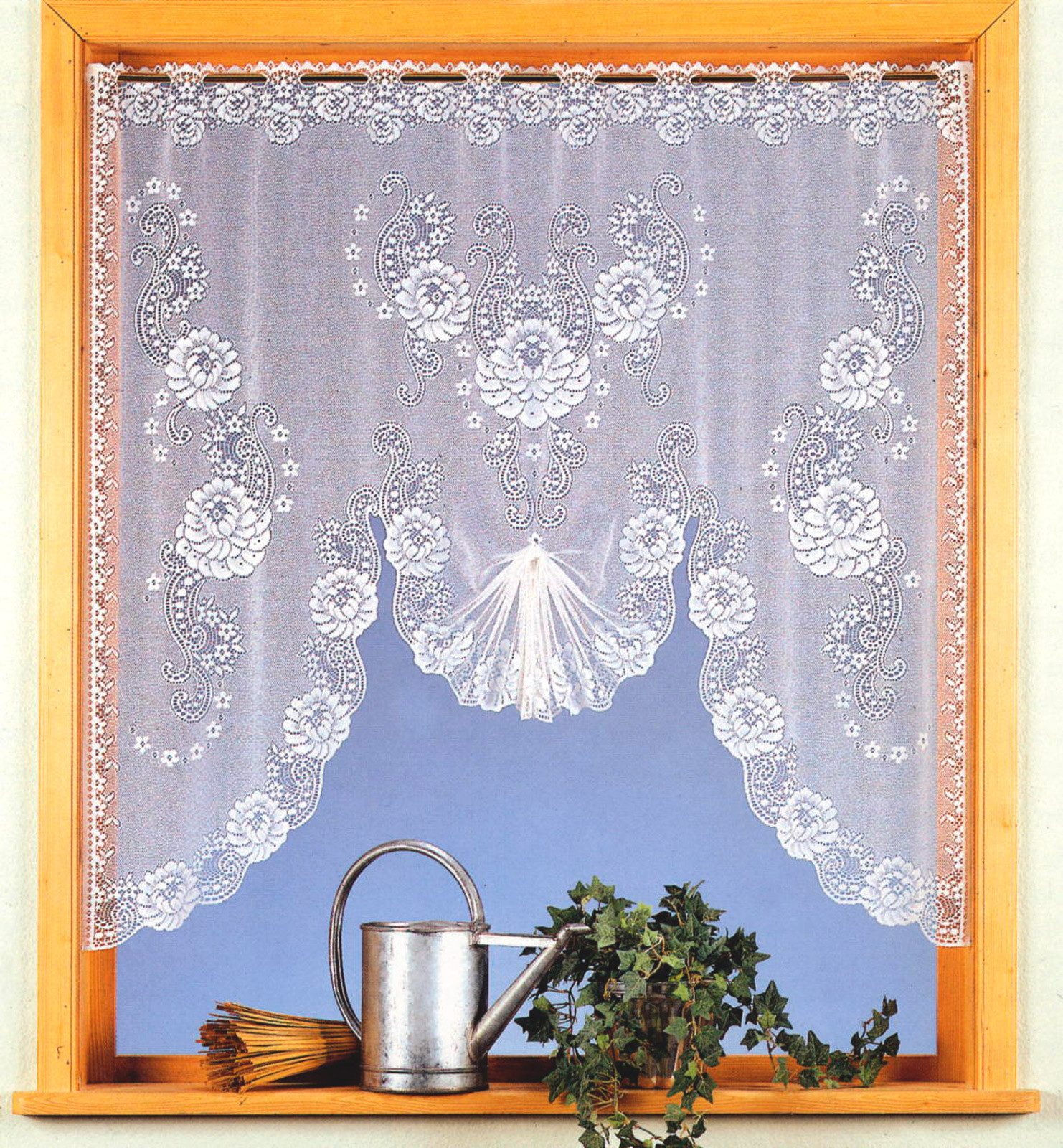 heimtexland Scheibengardine Jacquard Gardine M Bogen gerafft Fensterbild we günstig online kaufen