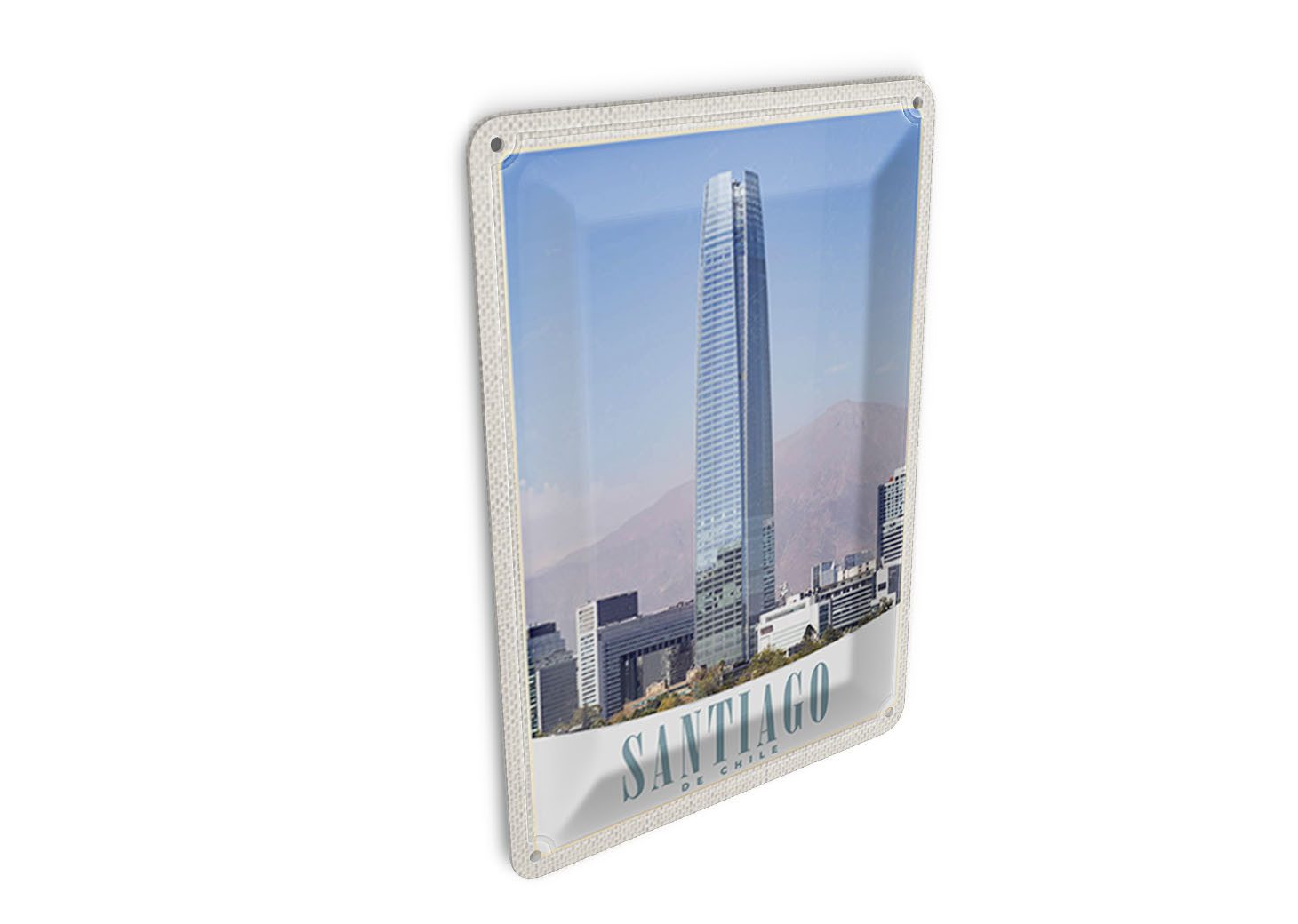 Femer GmbH Postkarte Reise 10x14 cm Santiago de Chile Amerika Hochhaus, unfrankiert