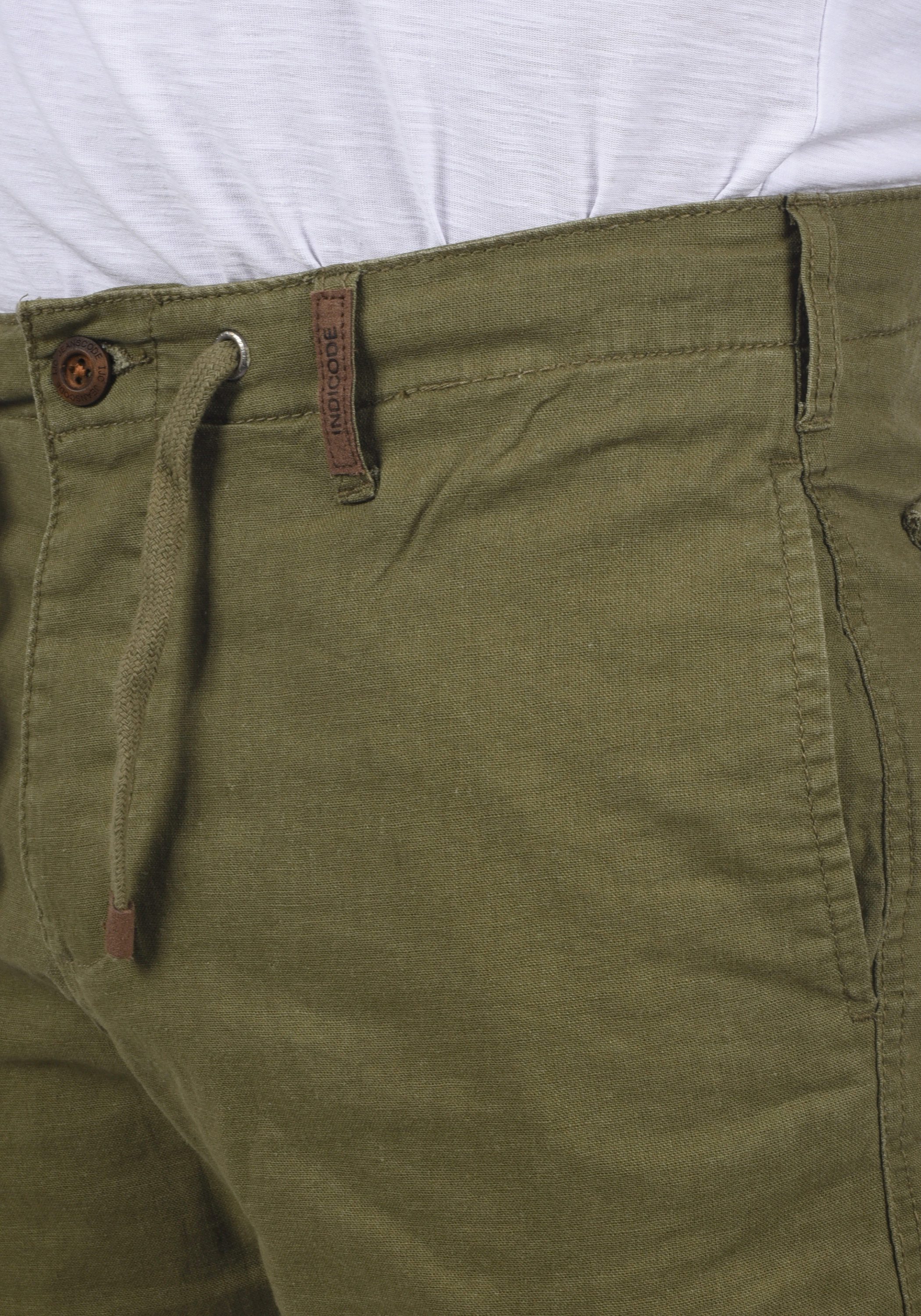 Indicode Leinenhose IDMoses Kurze Hose aus Leinenqualität