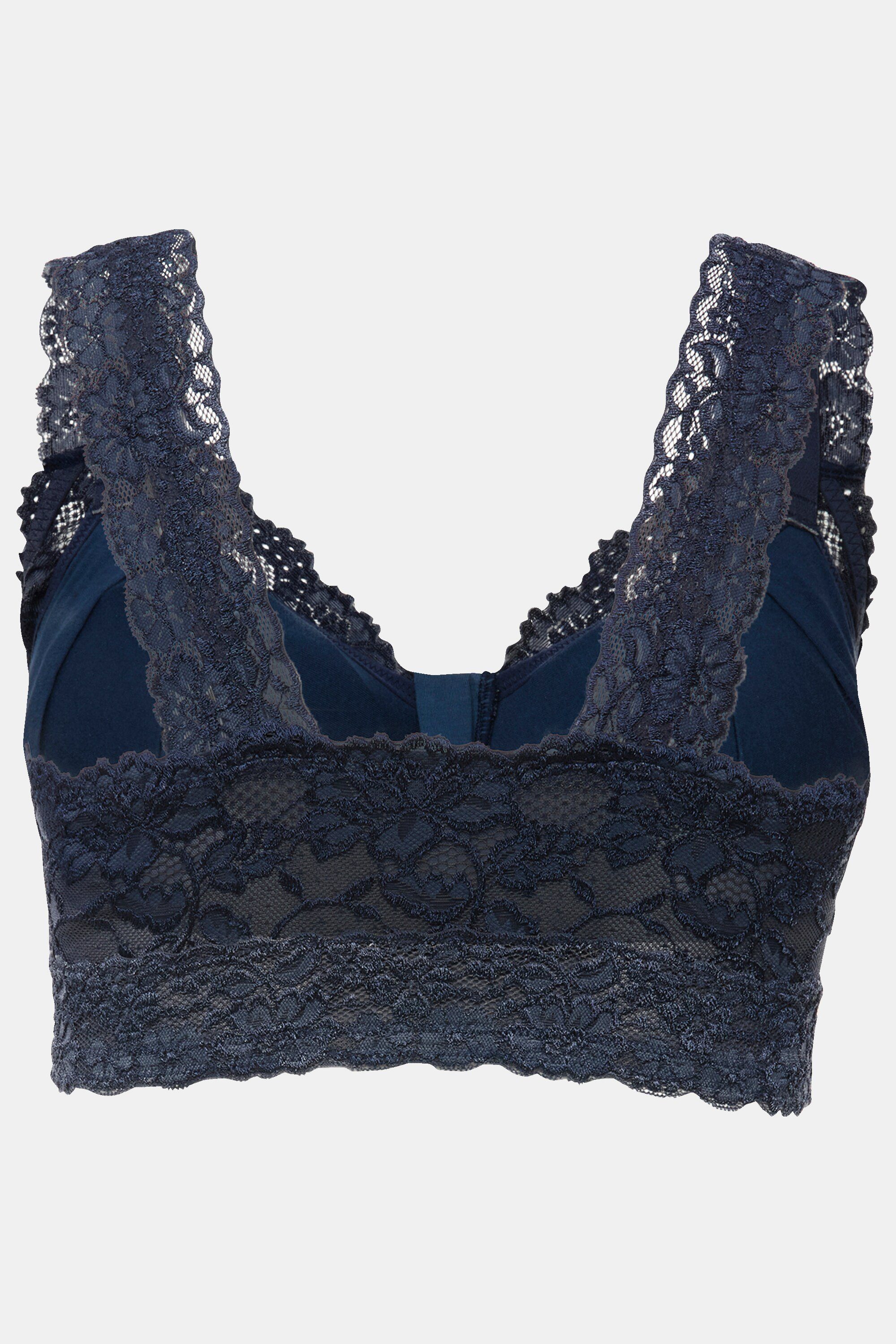 Ulla Popken Bustier Bralette Spitze Reißverschluss ohne Bügel