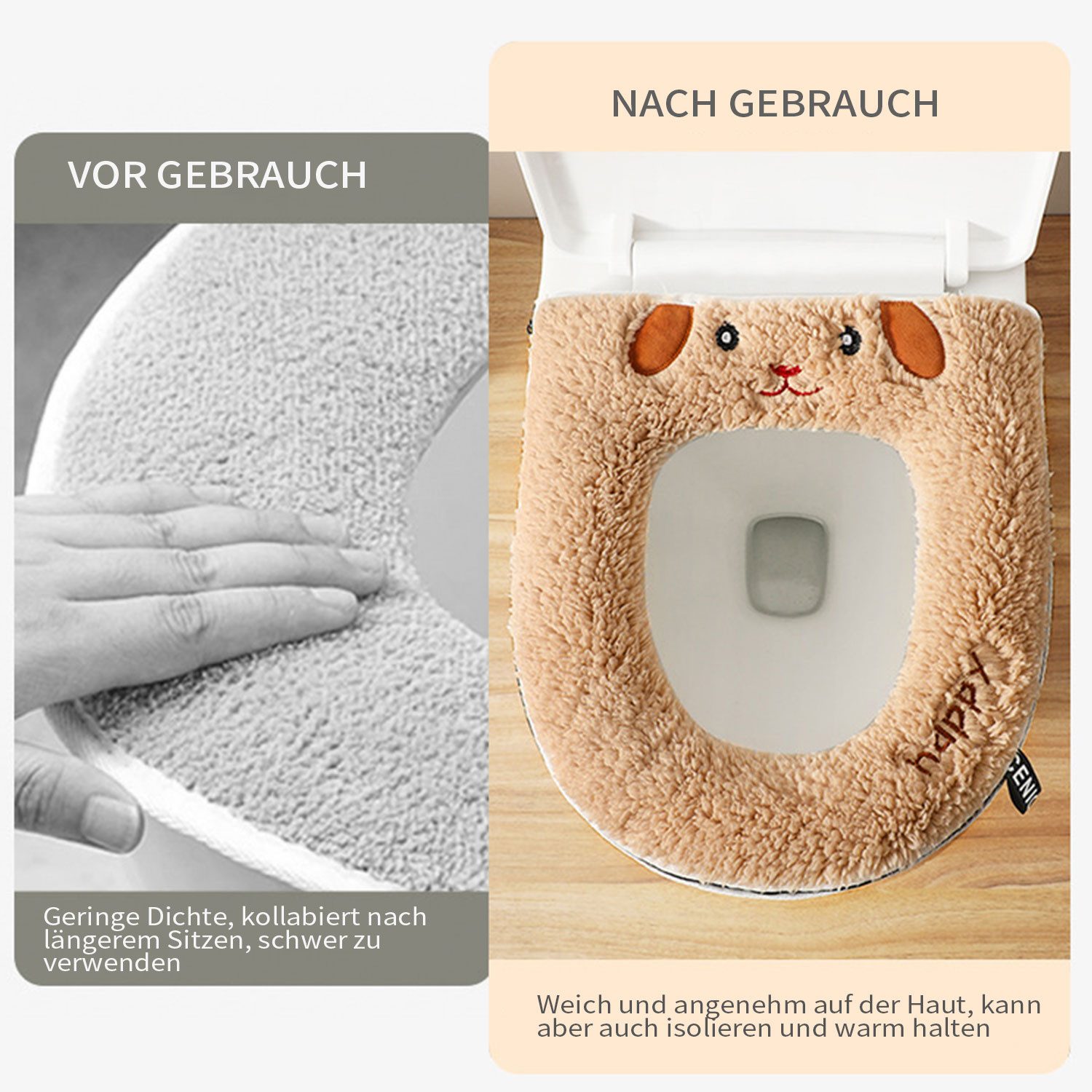 Refttenw WC-Deckelbezug Toilettensitzbezug Elektrisch Beheizbare mit 5 Temp günstig online kaufen