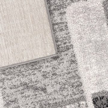 Teppich Moderner Teppich Aragon 56 kariert Retro, TaraCarpet, rechteckig, Höhe: 13 mm, kariert Retro grau Wohnzimmer Schlafzimmer Esszimmer 080X150 cm