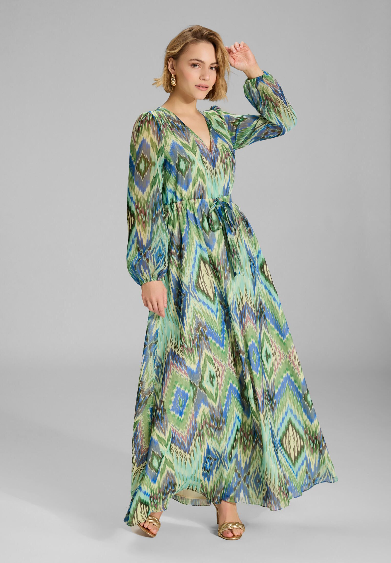 SWING Abendkleid Taillierter Schnitt mit fließendem Rockteil