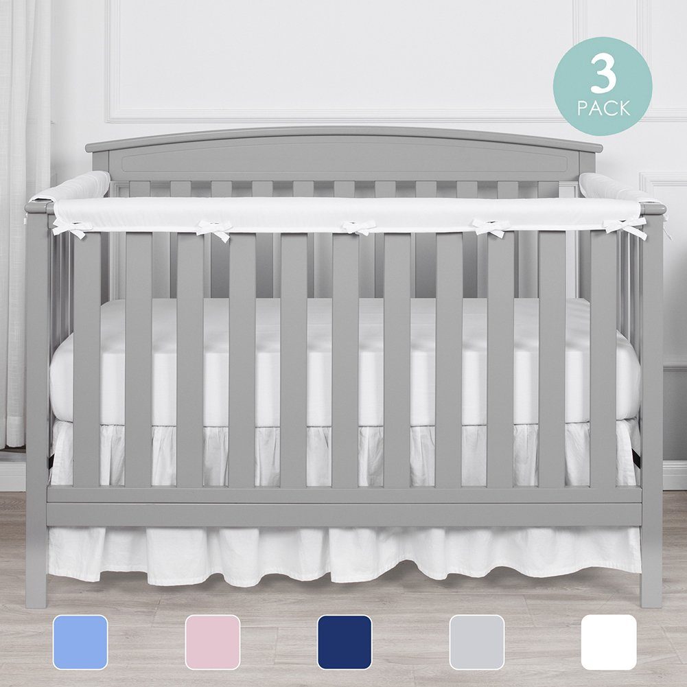3-teiliges Blusmart Zu Set, Bettschutzgitter Baby-Schutzgitter-Abdeckung, Bettschutzgitter lila Reinigende, Leicht