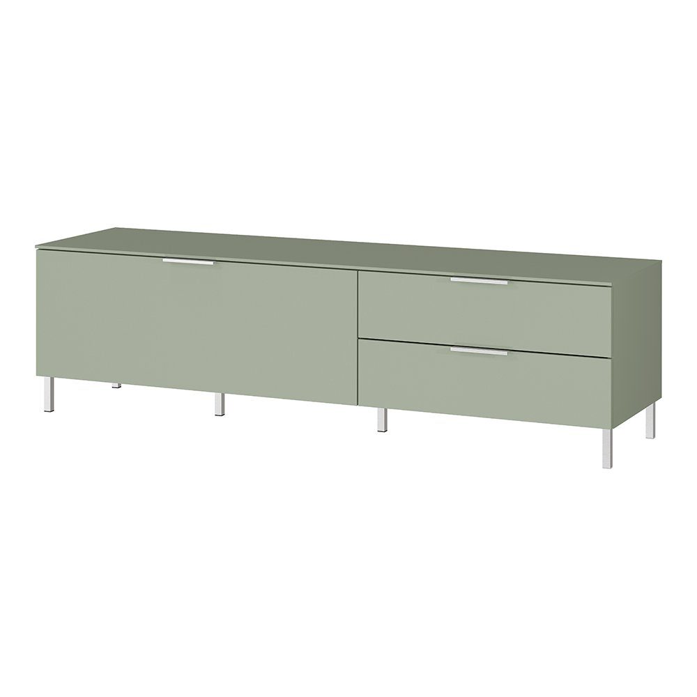 Lomadox 3-tlg), Sideboard, 2 inkl. KARITSA-01, grün, TV-Lowboard (3-St., mit Fußvarianten Wohnwand