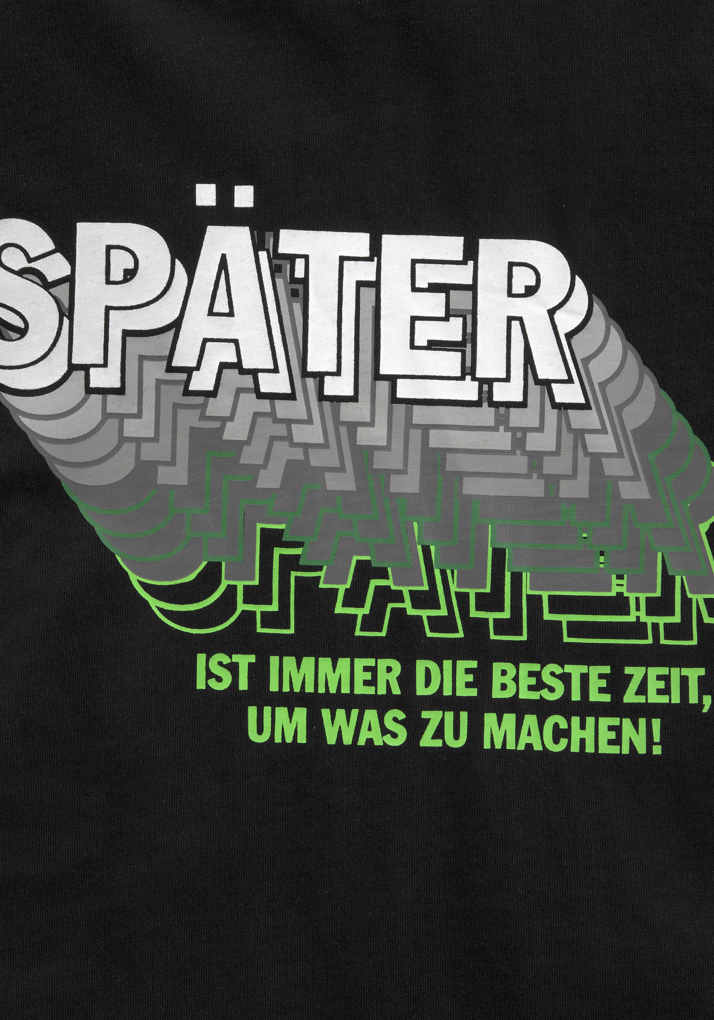 T-Shirt SPÄTER...... KIDSWORLD Sprücheshirt