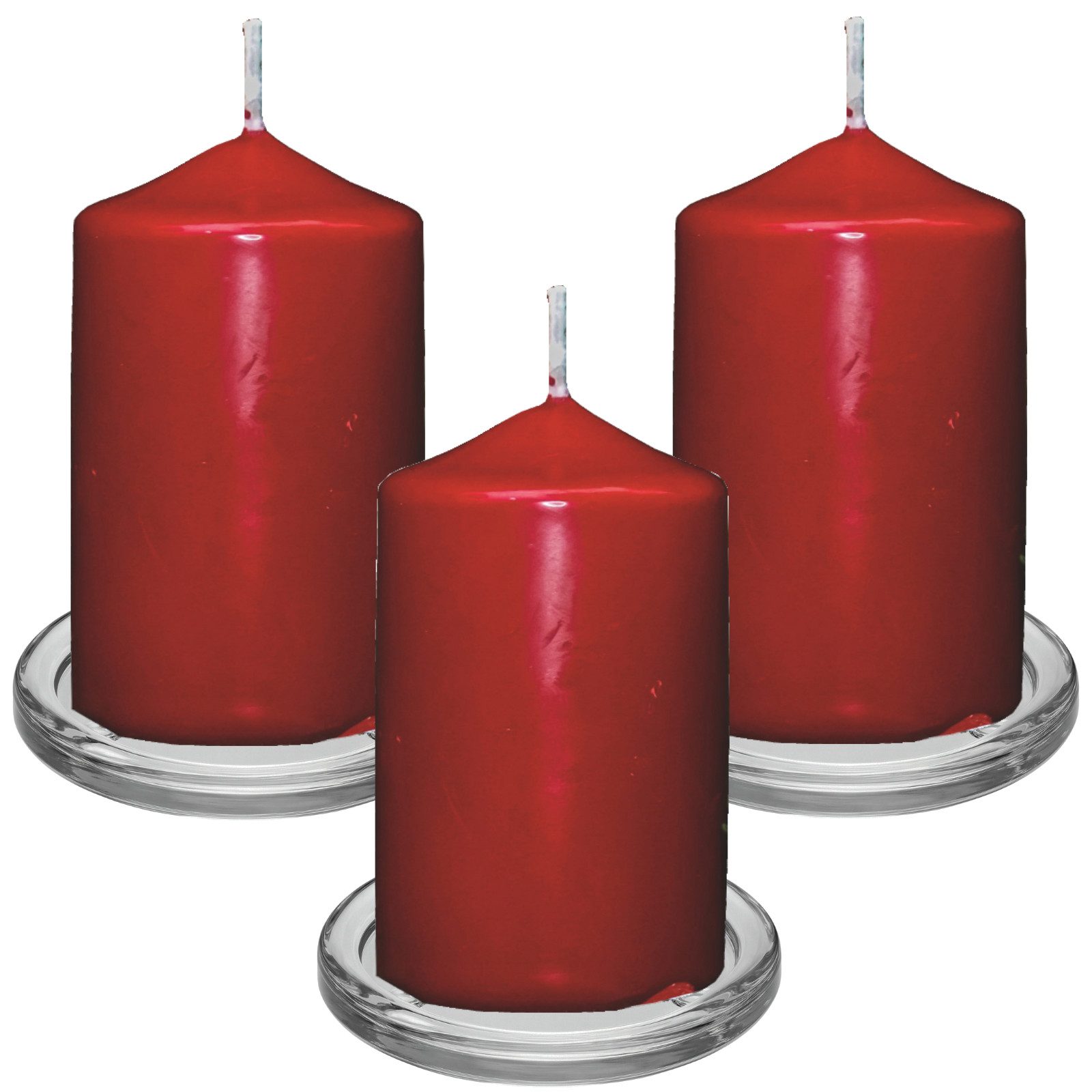 Koopman Kerzenhalter Kerzenständer Kerzenteller Glas Ø 10 cm Transparent 2/ günstig online kaufen