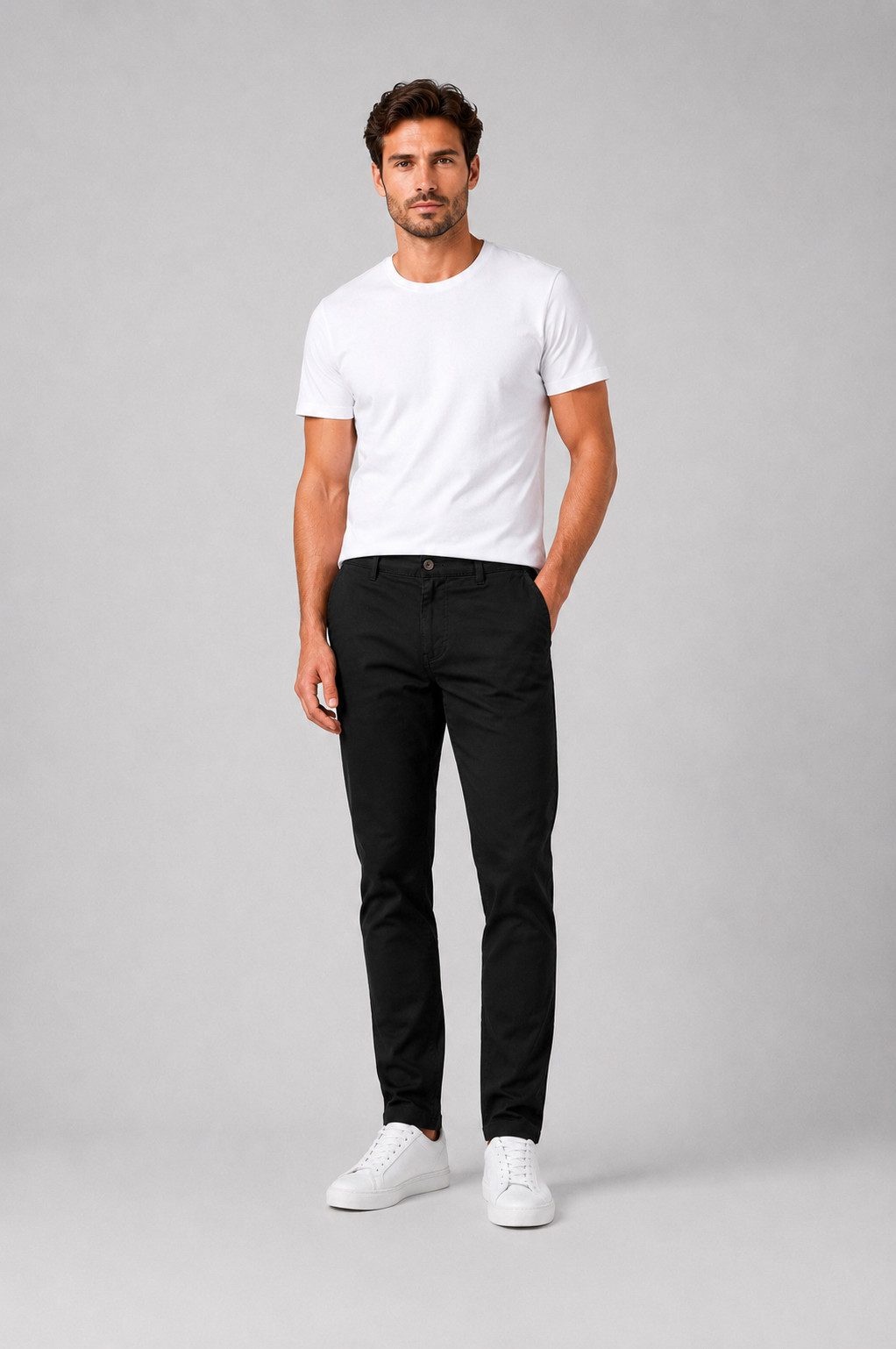 Smith & Solo Chinohose für Herren, Chino Hosen Herren mit Stretch, Modern Fit Hose Stretch-Komfort – Bild 4 von 5