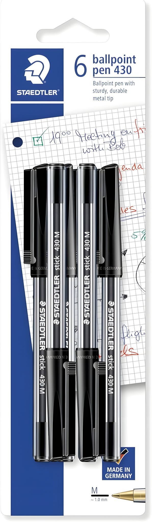 STAEDTLER Kugelschreiber Staedtler Kugelschreiber stick 430 M BK 6ST