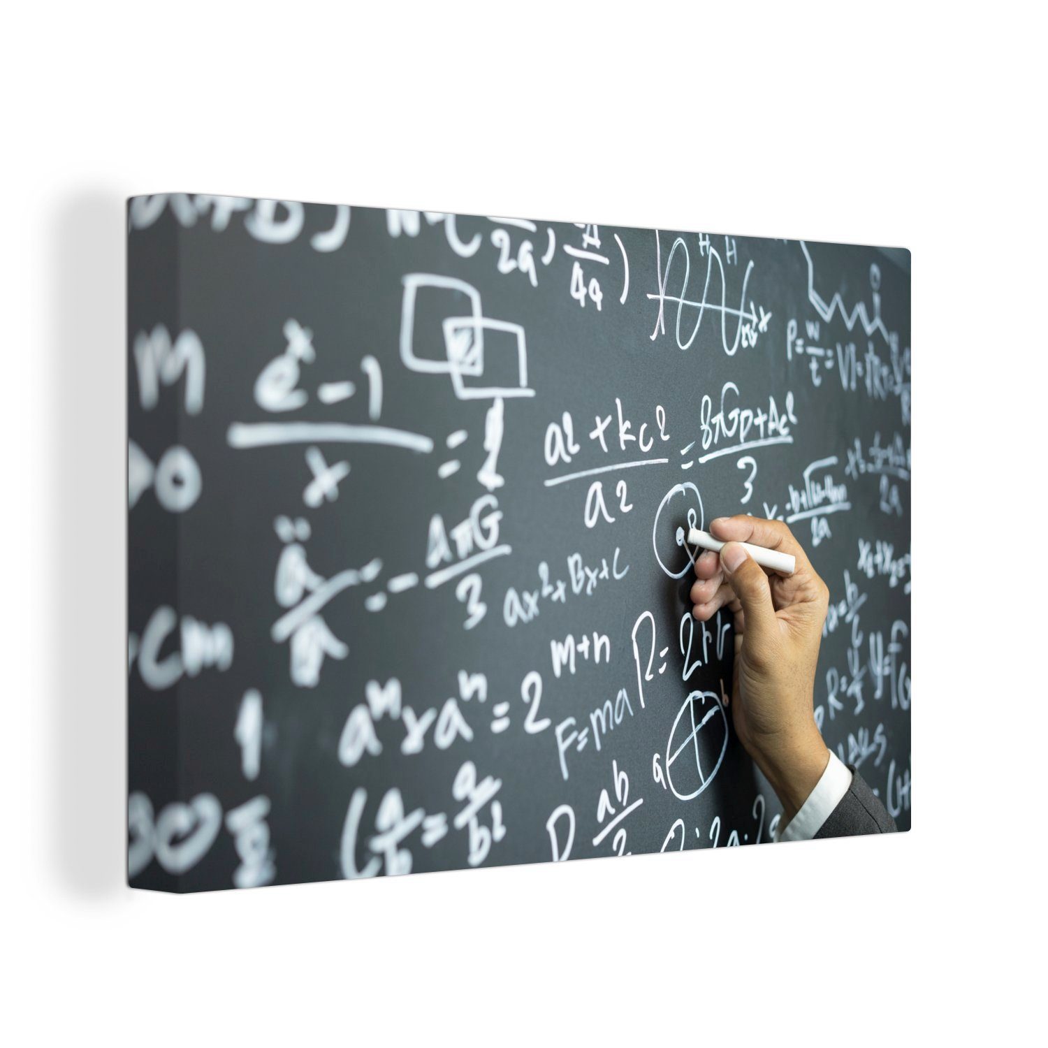 OneMillionCanvasses® Leinwandbild Mathematische Berechnungen, (1 St), Wandbild Leinwandbilder, Aufhängefertig, Wanddeko, 30x20 cm | Leinwandbilder