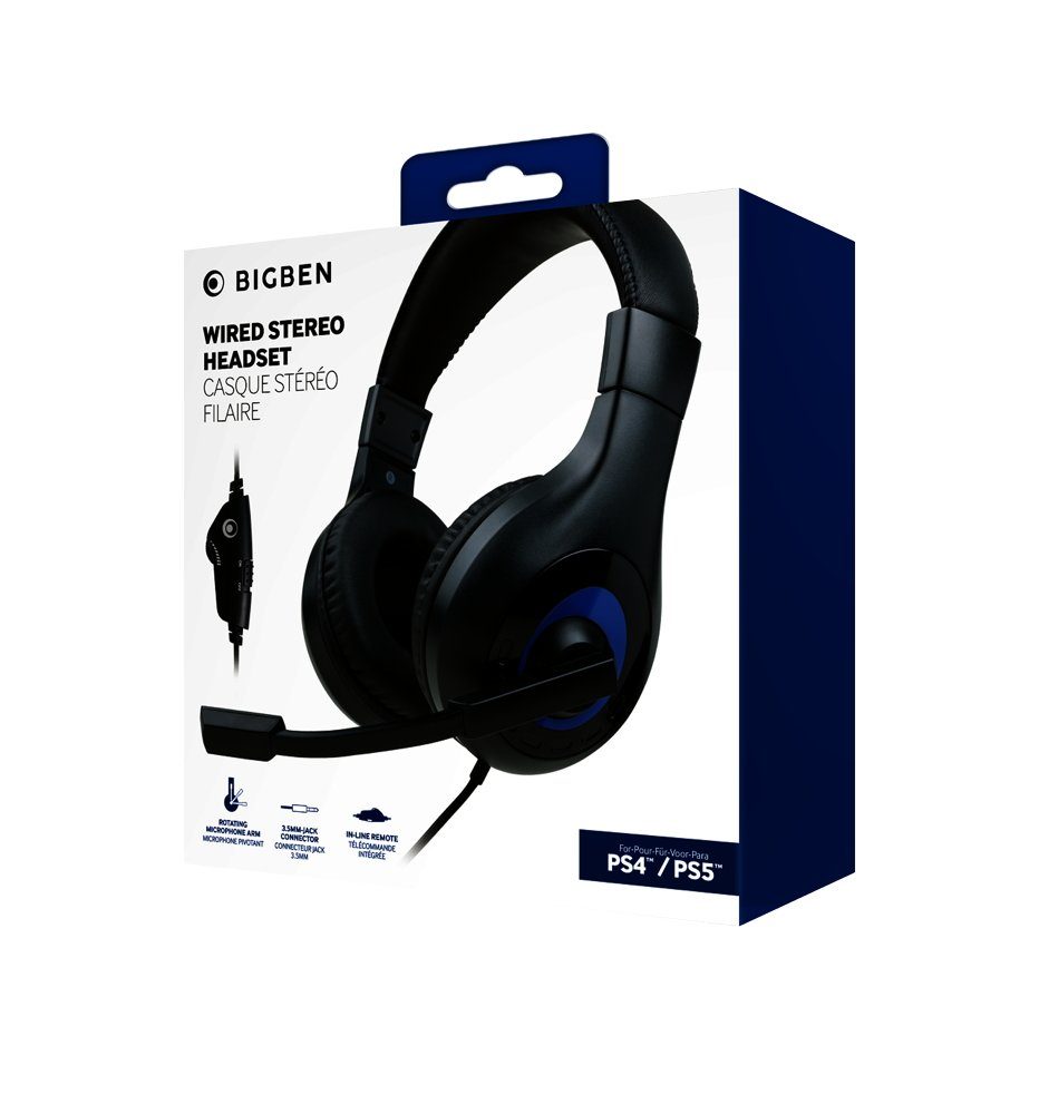 BigBen Stereo Gaming-Headset V1 schwarz PS4/PS5 Kinder-Kopfhörer