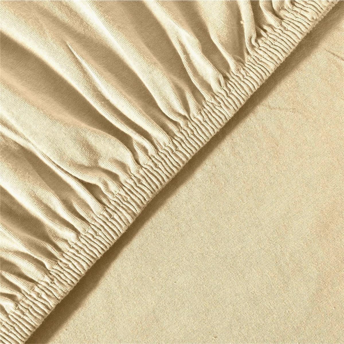 leevitex® Spannbettlaken 180x200 cm - 200x220 cm, Stoffgewicht 170 g/m², 40 cm Steghöhe, Jersey, Gummizug: rundum, (1 Stück), verschiedene Farben, OEKO-TEX® STA – Bild 2 von 5