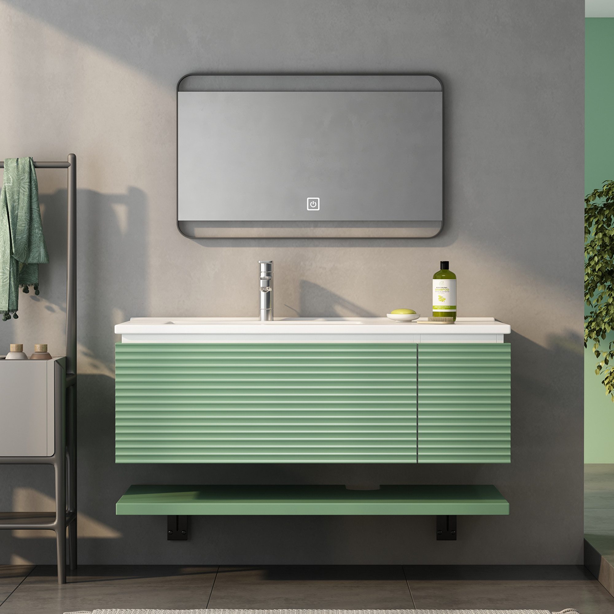 Fine Life Pro Waschbeckenunterschrank Badmöbel-Set,Waschbecken in Breite 90 cm, Waschplatz mit 1 Schubladen
