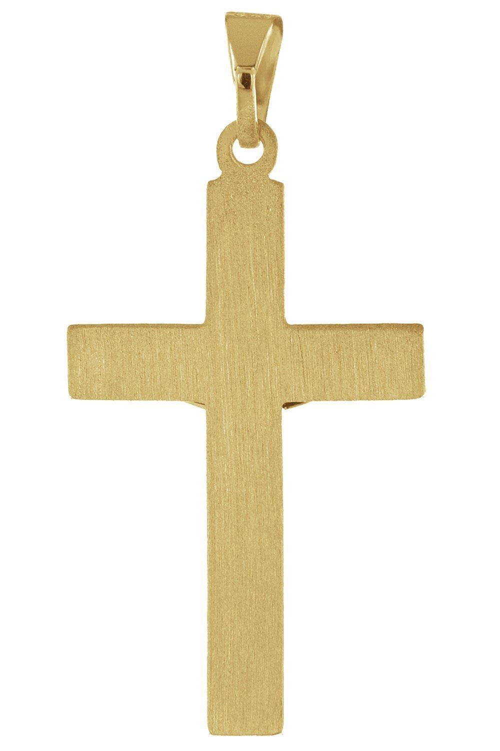 trendor Karat mit Silberkette 14 585 goldplattierter Kruzifix Gold mit Kette Anhänger