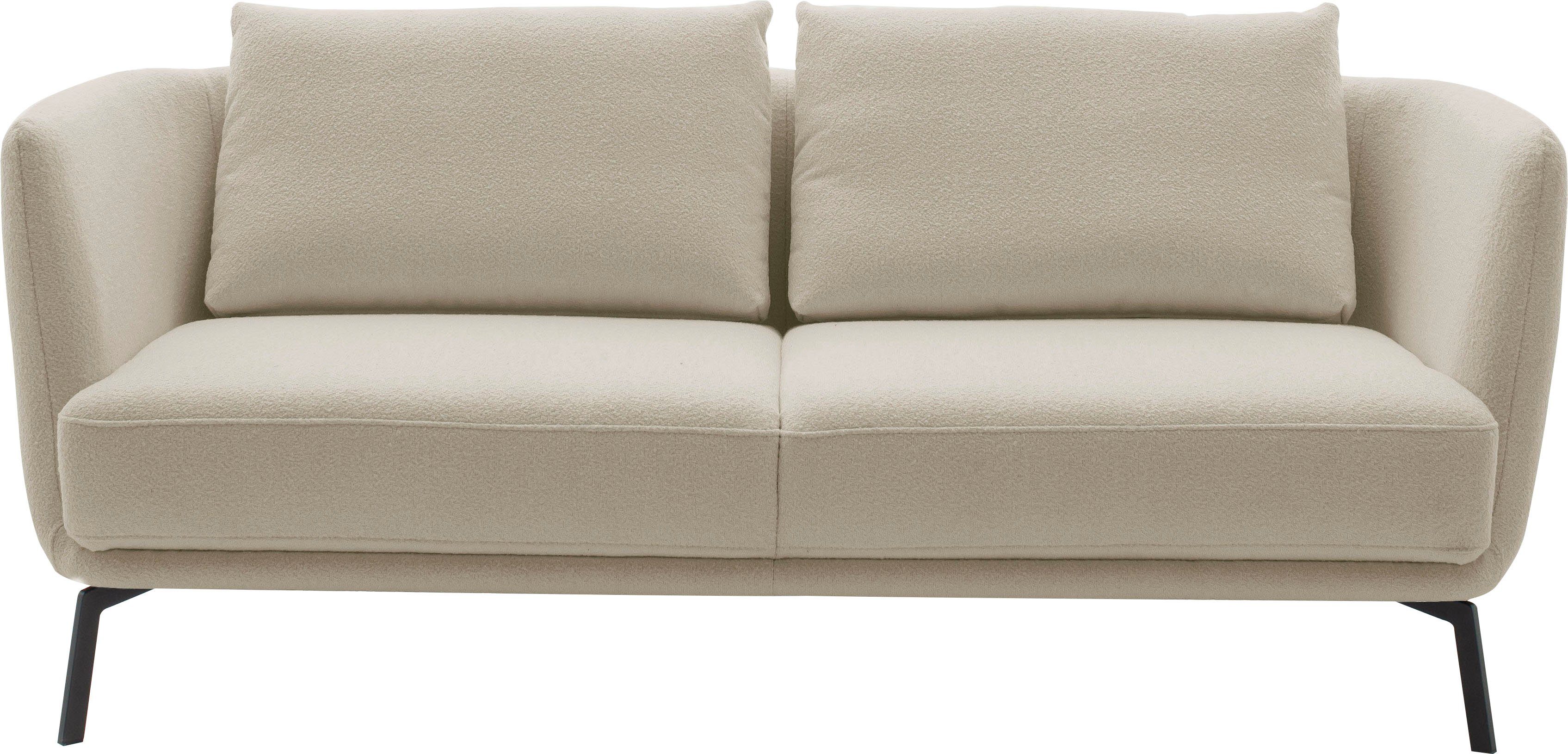 SCHÖNER WOHNEN-Kollektion 2,5-Sitzer Pearl, hochwertig und komfortabel, - 5 Jahre Hersteller-Garantie, auch in Bouclé, Maße (B/H/T): 190/71/91 cm, Füße Metall