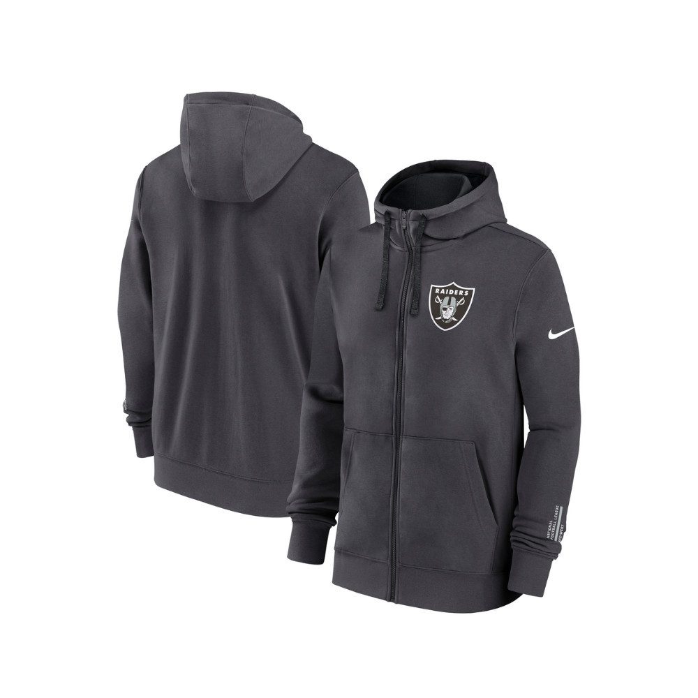 Las Vegas Raiders Kapuzensweatjacke Las Vegas Raiders Nike Club FZ Hood