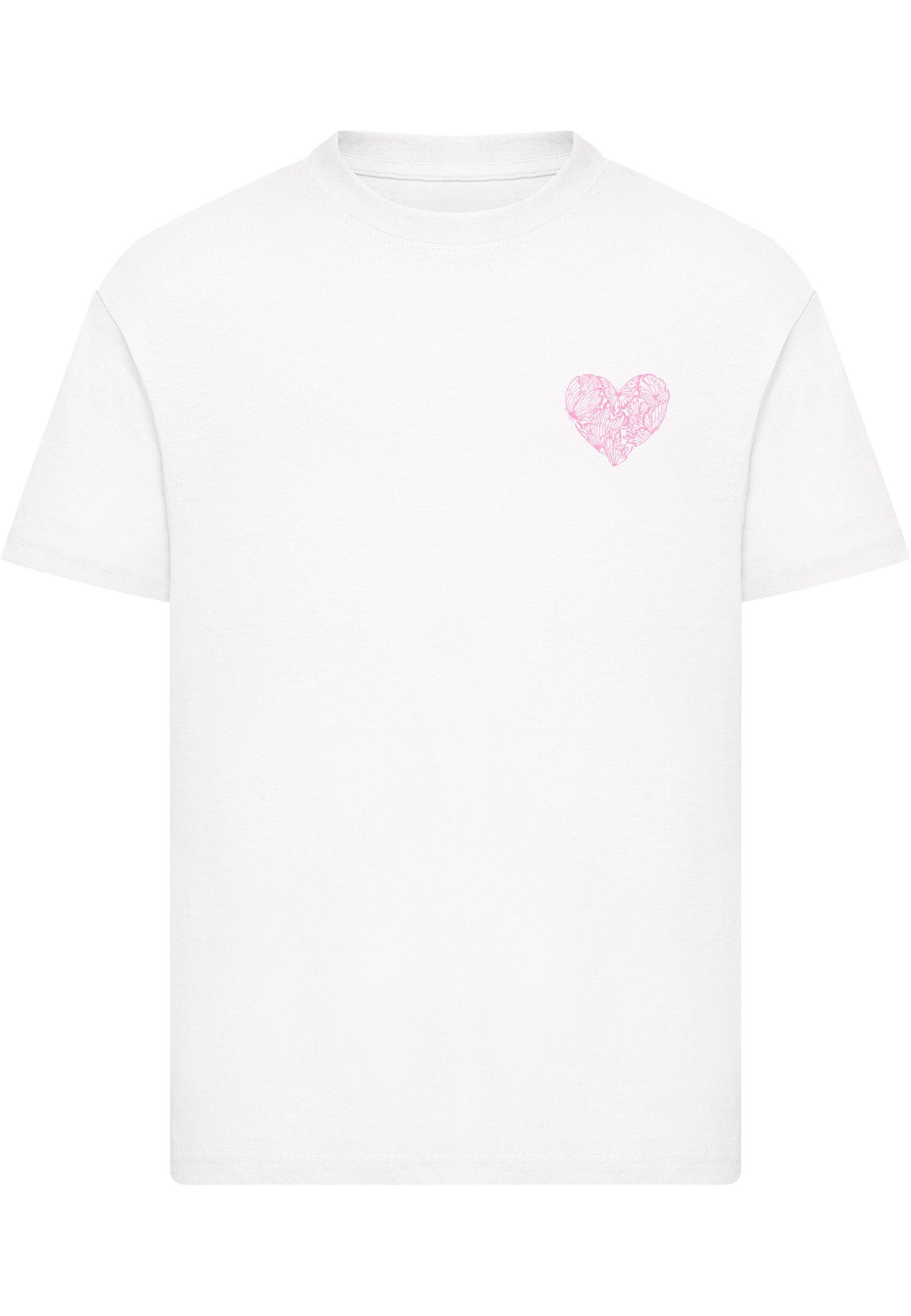 MisterTee T-Shirt MisterTee Kids Butterfly Heart Tee (1-tlg)