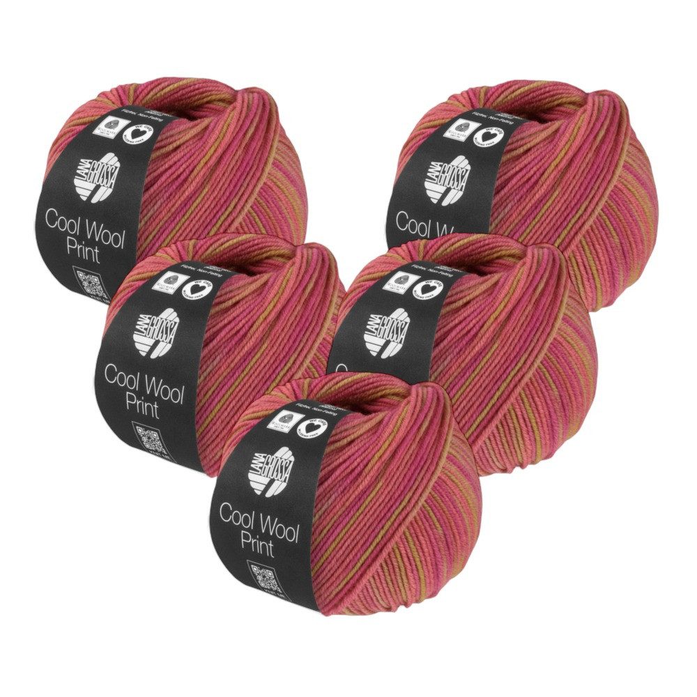 LANA GROSSA 5 x LANA GROSSA COOL WOOL PRINT Häkelwolle