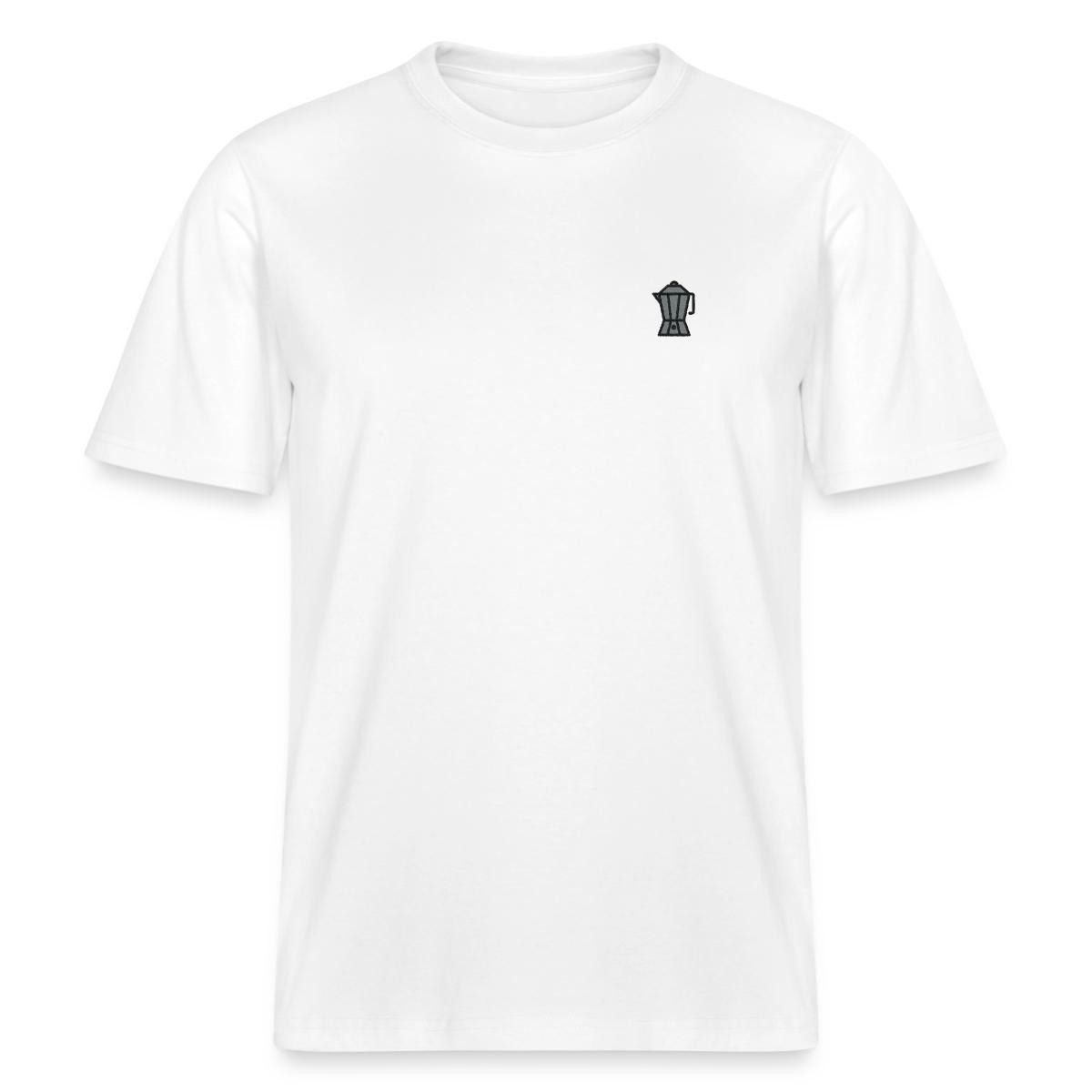 T-Shirt Stickerei Espressokanne Relaxed Fit Unisex T-Shirt