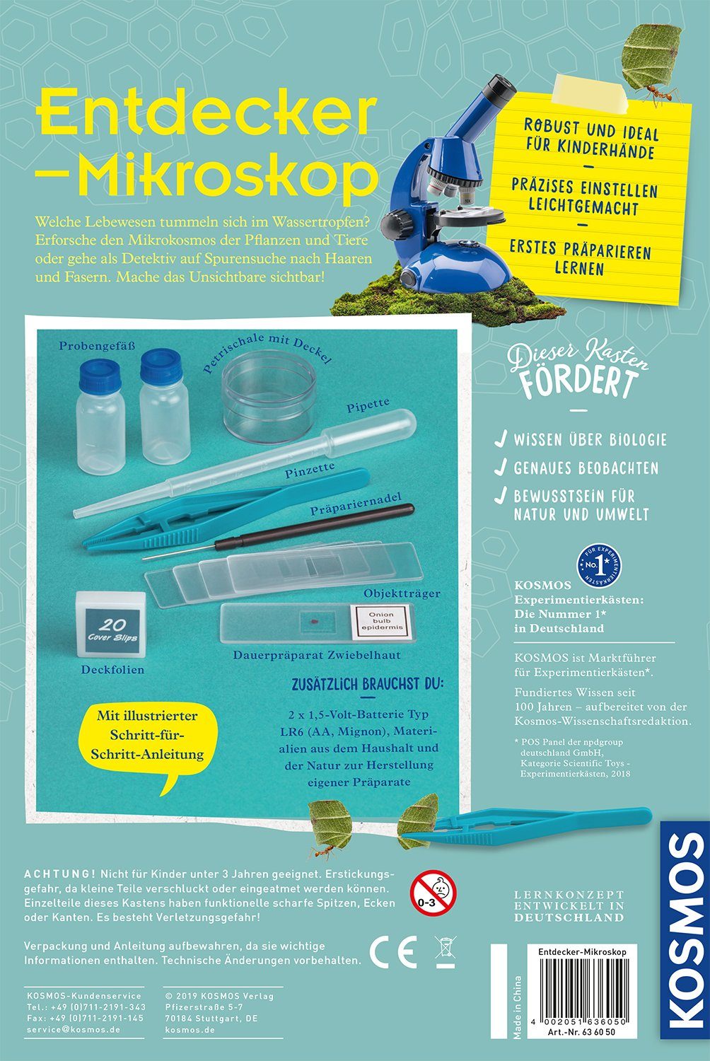 Kosmos Experimentierkasten Entdecker-Mikroskop