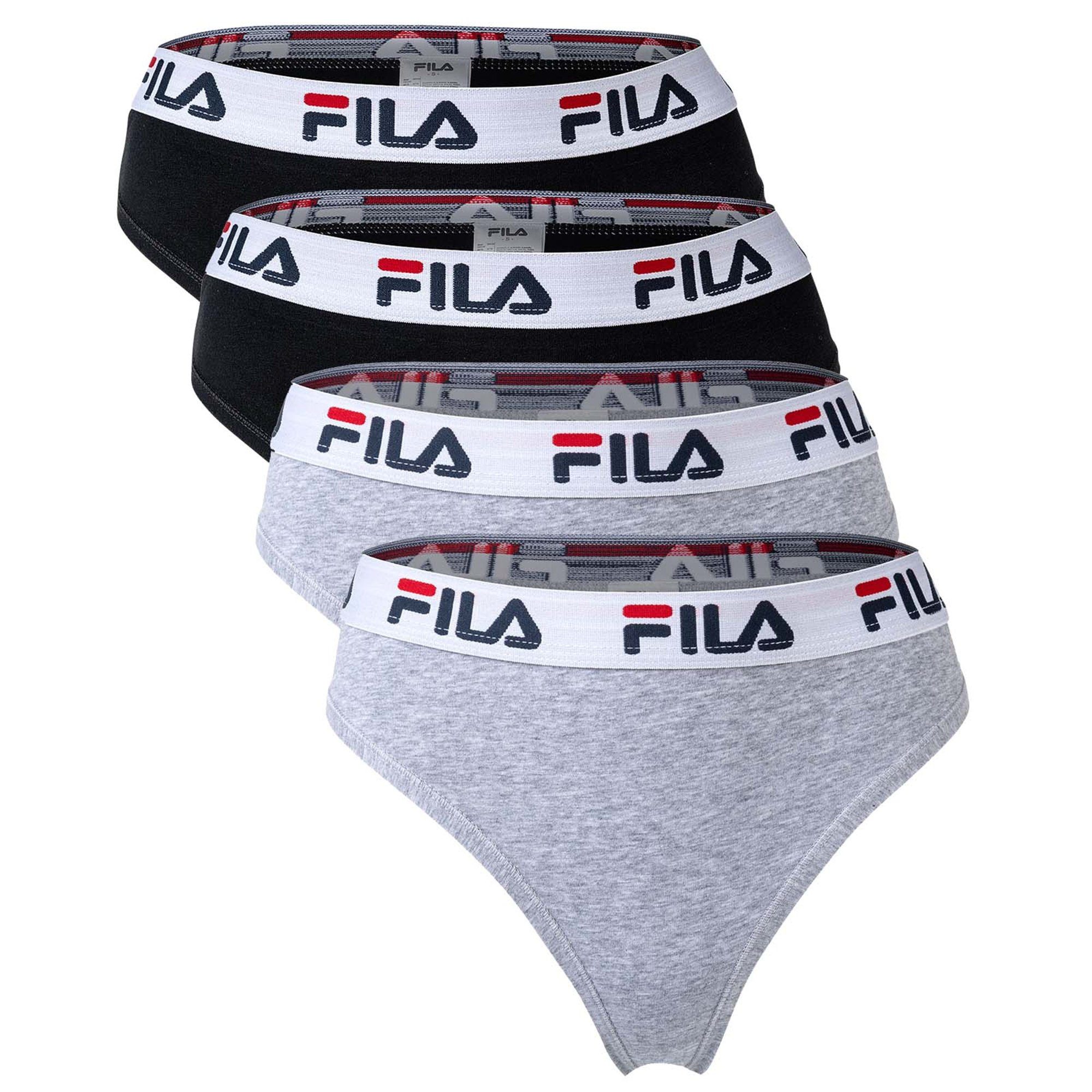 Fila String Damen String 4er Pack Baumwolle (Packung, 4er Pack)