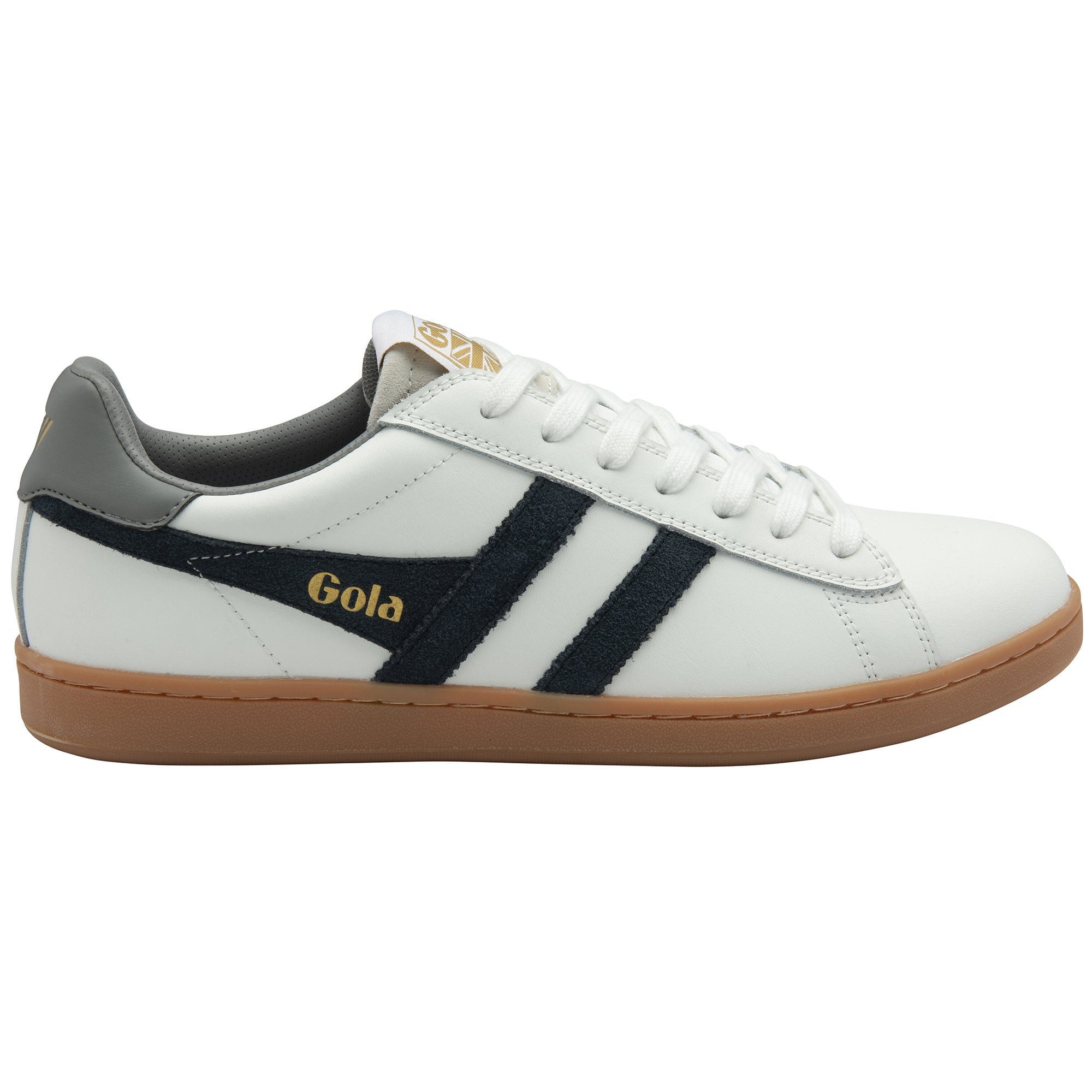 Gola Equipe II Leder 2025 weiss/navyblau/zementgrau Herren Sneaker