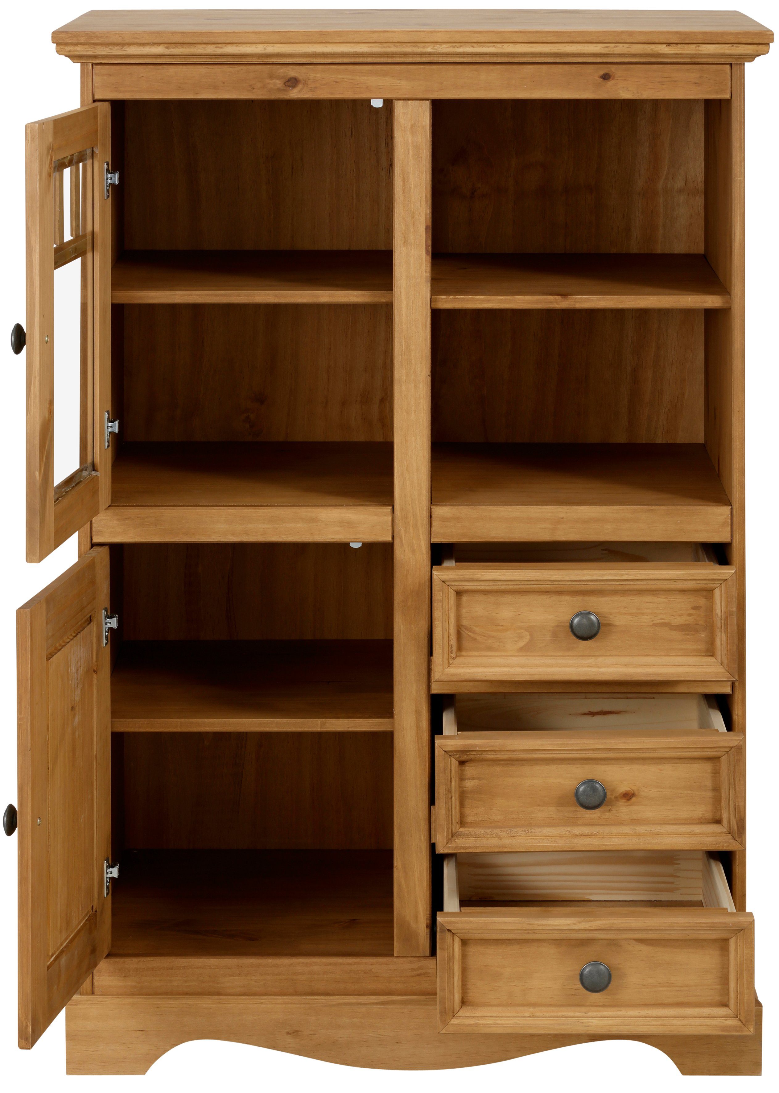 OTTO home Highboard Melissa, Vitrine, Breite 80 cm