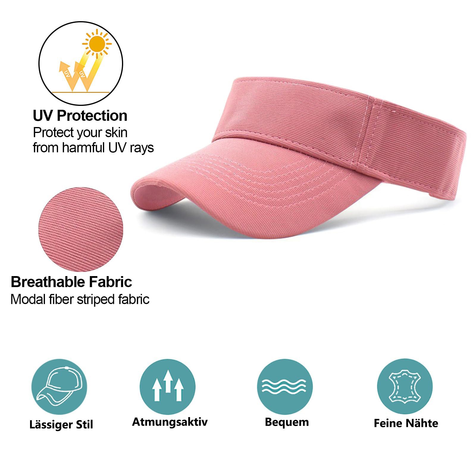 Zaewry Strohhut Unisex Visoren Cap Schirmmütze für Tennis & Golf – Leichte Sonnenblende mit UV-Schutz, Ideal für Damen und Herren