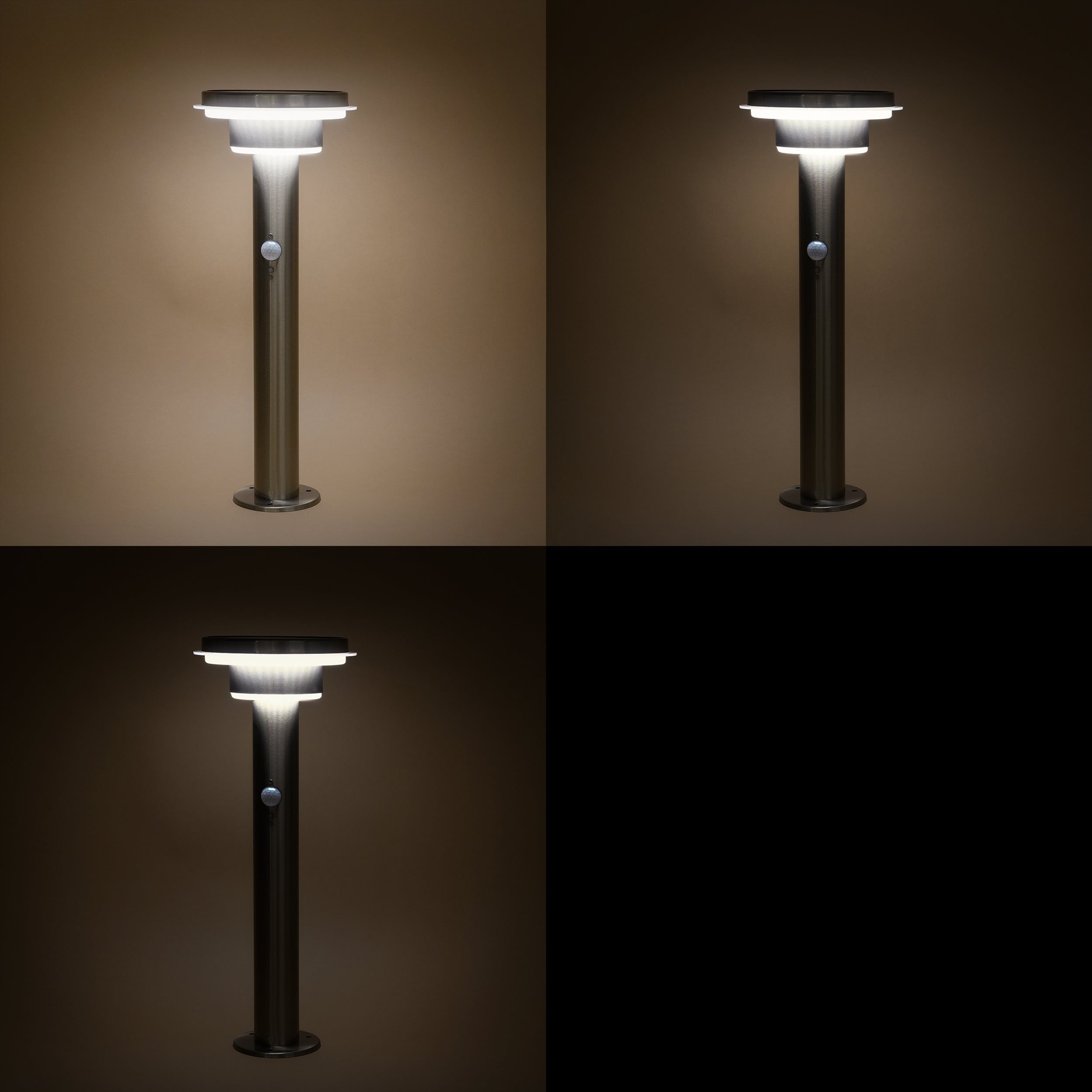 esotec LED Solarleuchte PIR Edelstahl Standleuchte Tini H=45cm 4000K 40 LEDs outdoor 102596, LED fest integriert – Bild 4 von 5