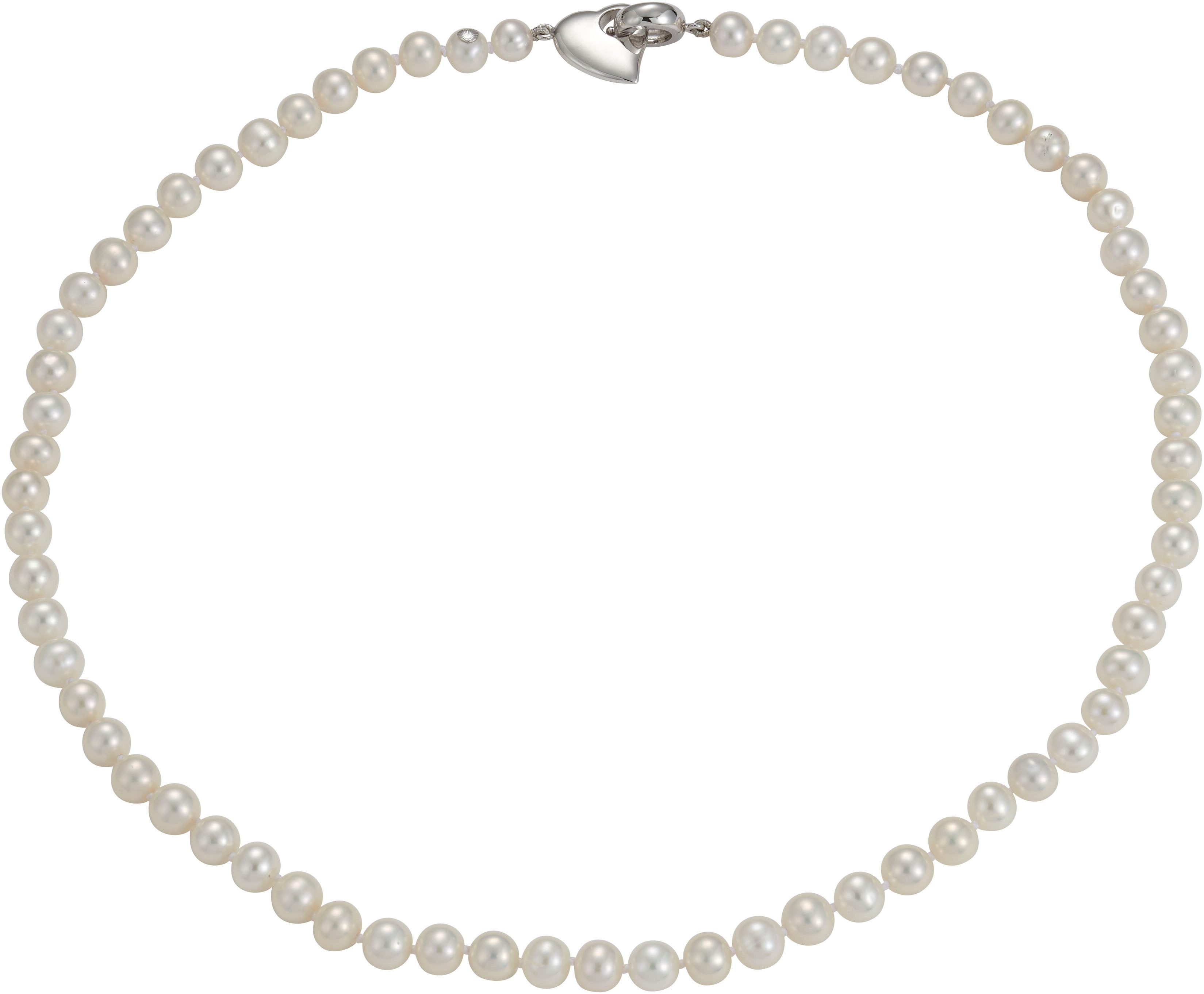 Perlenkette Schmuck Geschenk Silber 925 Halskette Taormina Herz, T10