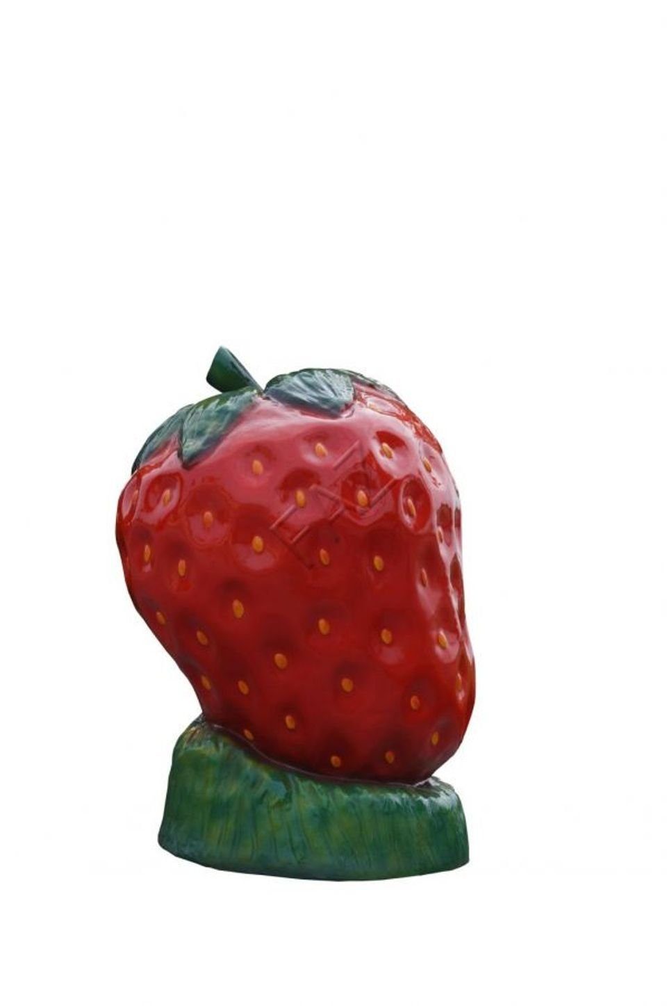 JVmoebel Skulptur XXL Erdbeere Werbung Aufsteller Figur Garten Dekoration Deko Werbe Laden B344