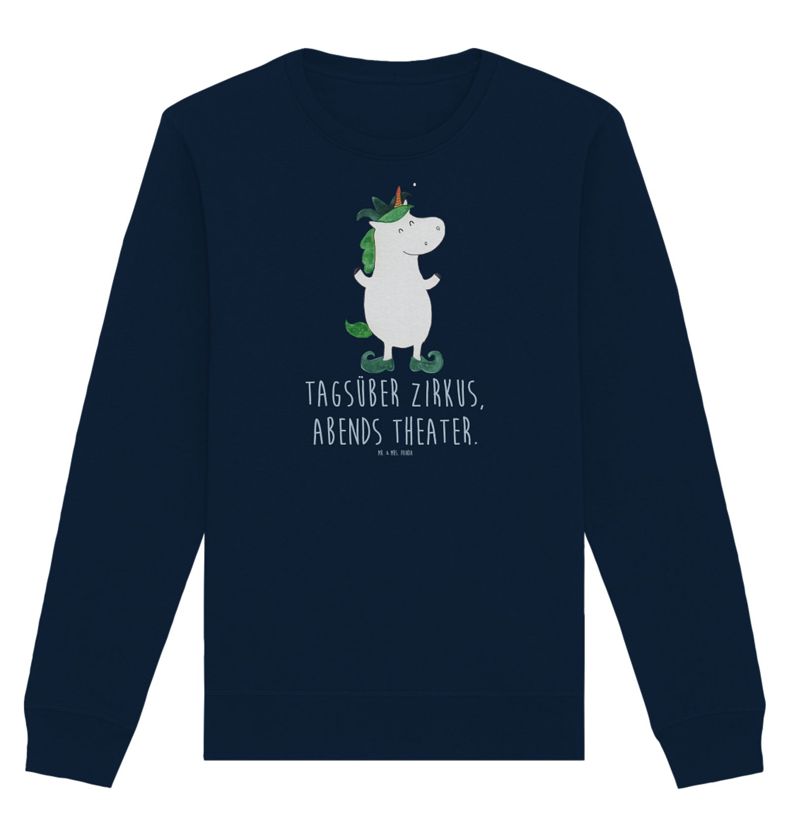 Longpullover Einhorn Joker Größe XXL - French Navy - Geschenk, Pullover Männer, Pu