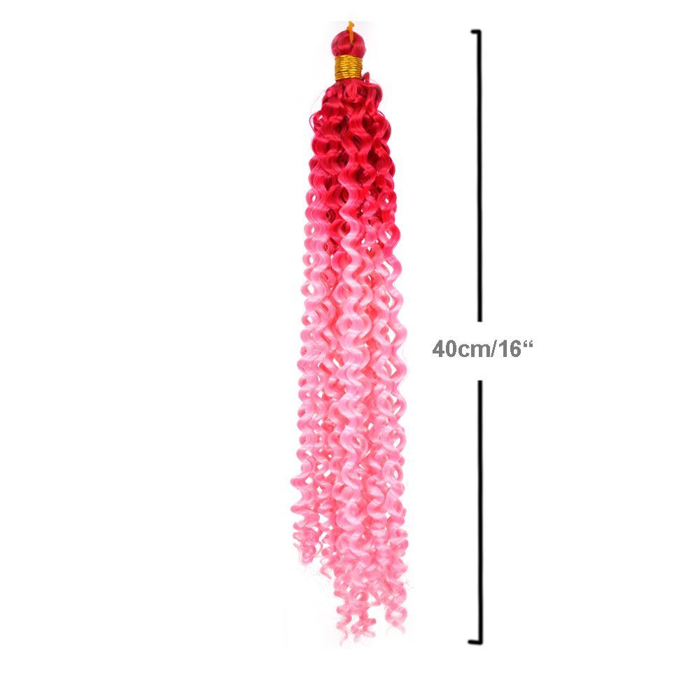 Crochet BRAIDS! Kunsthaar-Extension MyBraids Flechthaar 3er Dunkles Wave Pack 17-WS YOUR Wellig Zöpfe Braids Ombre Deep Pink-Hellrosa
