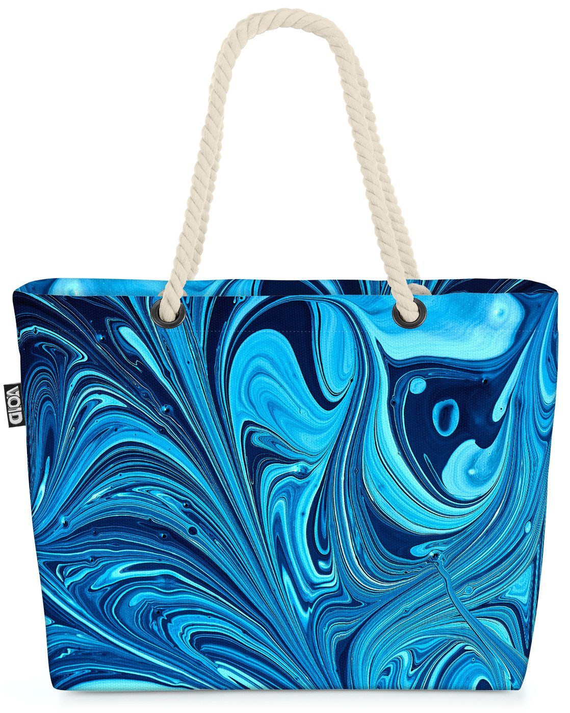 VOID Kunst Blau Design Sommer-Muster (1-tlg), Bag Strandtasche Meer Ozean Wasser maritim Abstraktes Beach