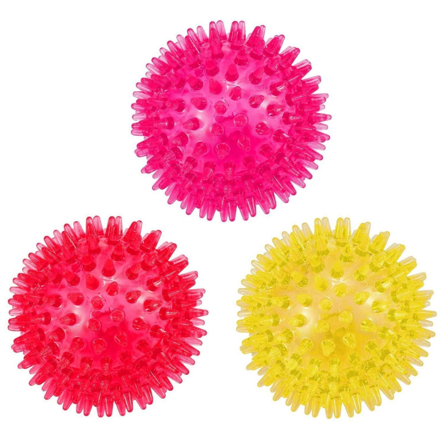 LuxusKollektion Kauball Hundespielzeug Quietschball 3er-Set 6.5cm