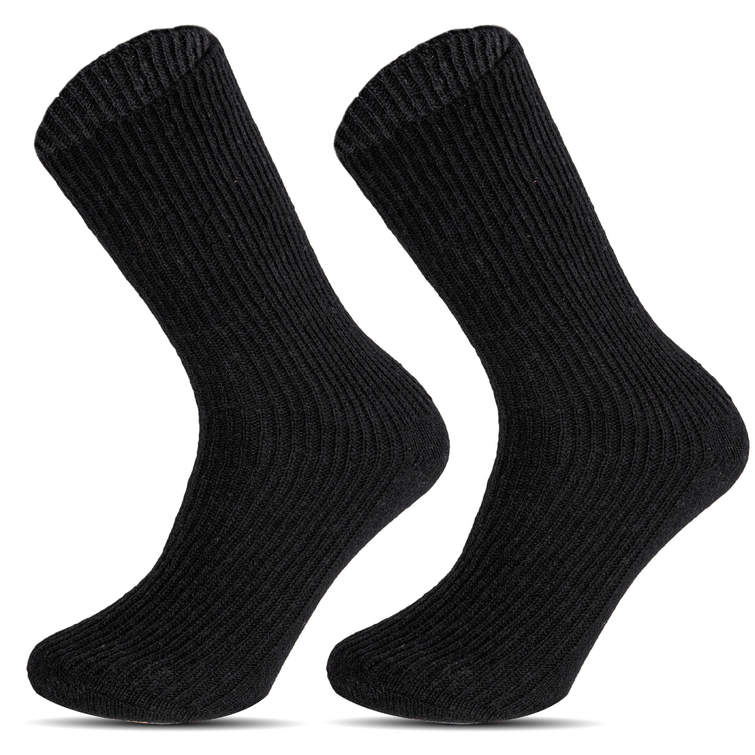 TEXEMP Freizeitsocken 2 - 6 Paar Wollsocken Herren & Damen Schurwolle Wintersocken Dick Warm (Packung, 2-Paar) Naturfasern - Nicht einlaufend