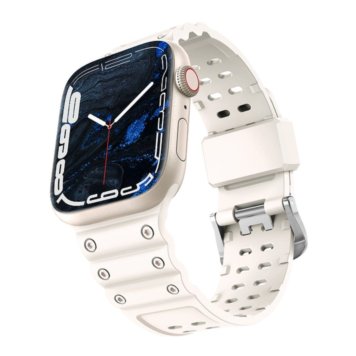 cofi1453 Smartwatch-Armband Ersatz Armband für Watch Ultra, SE, 8, 7, 6, 5, 4, 3, 2, 1 Schwarz