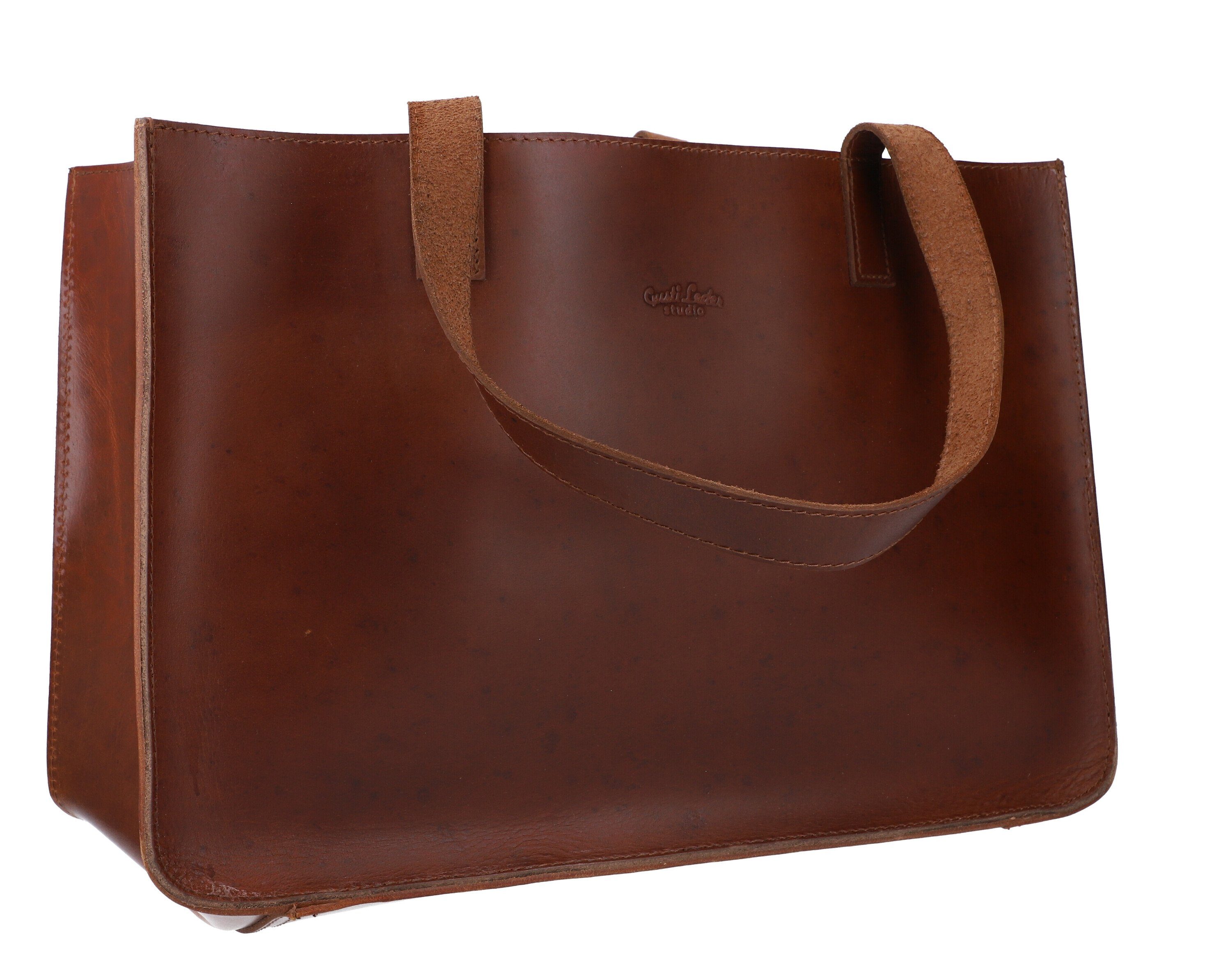 Gusti Leder Shopper Agatha (1-tlg), Aktenordner