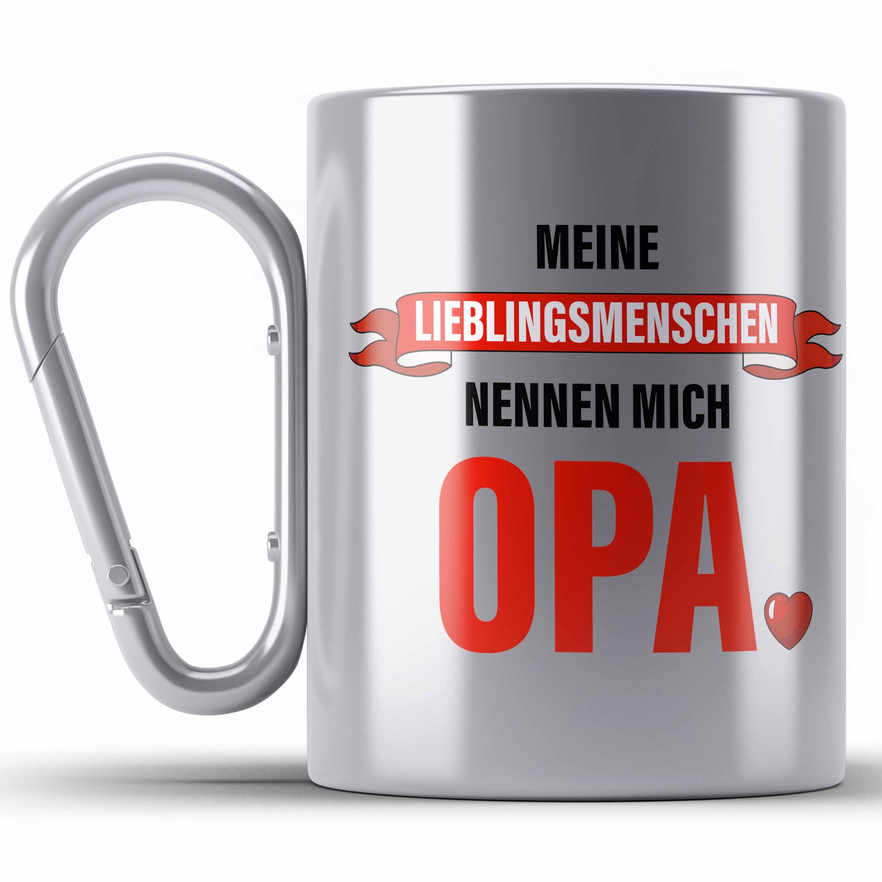 Opa Geschenke Opa mit Geschenkidee Edelstahl Trendation Thermotasse Geschenk Spruch Nic Silber Tasse