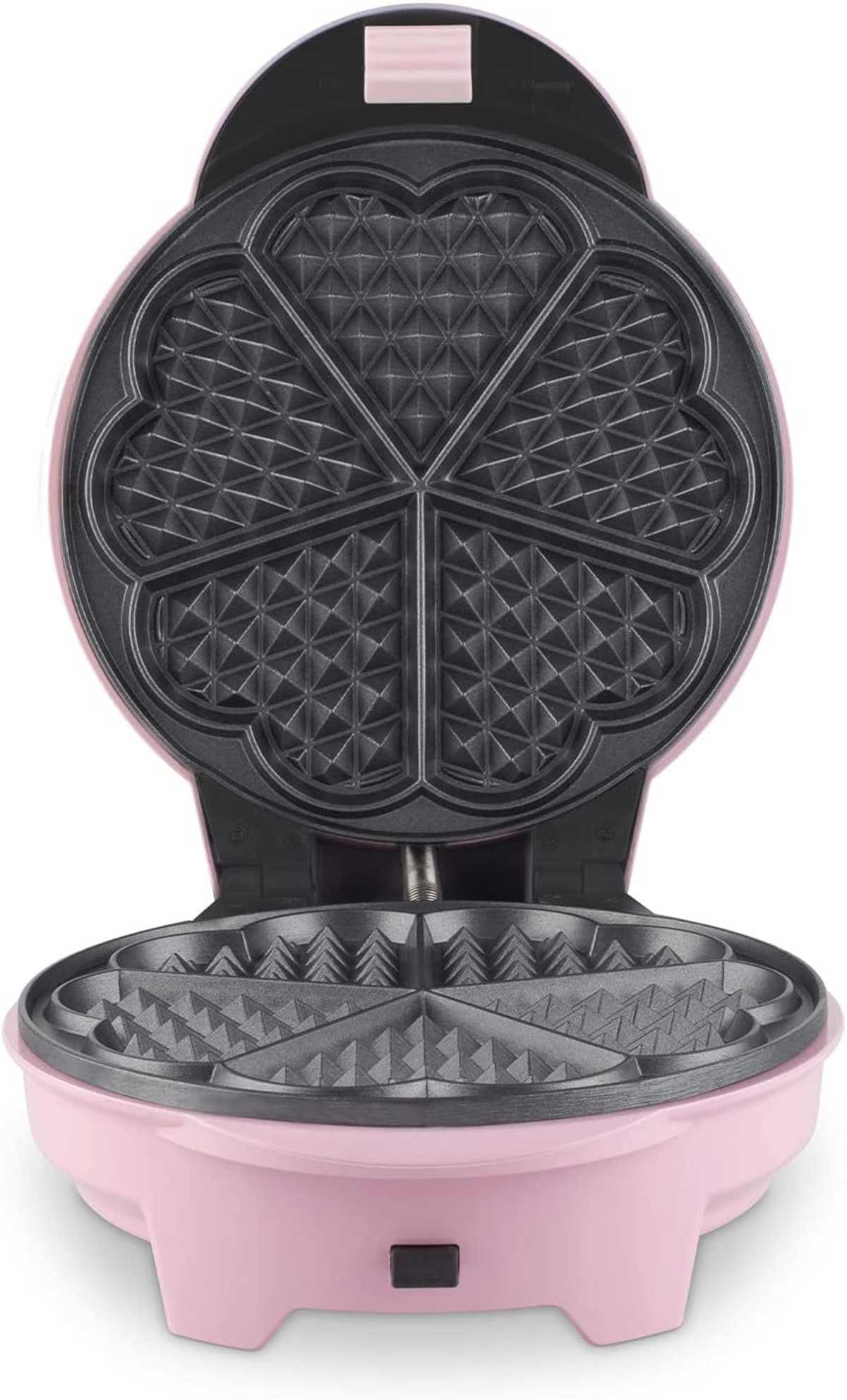 wëasy Donut-Maker 4in1 Donut Muffin Kuchen Waffel-Maker 4 wechselbare Backplatten rosa, 700 W