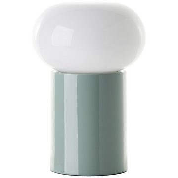 Lightbox Tischleuchte, ohne Leuchtmittel, Tischleuchte mit weißem Glas, 22 cm Höhe, E27, grün