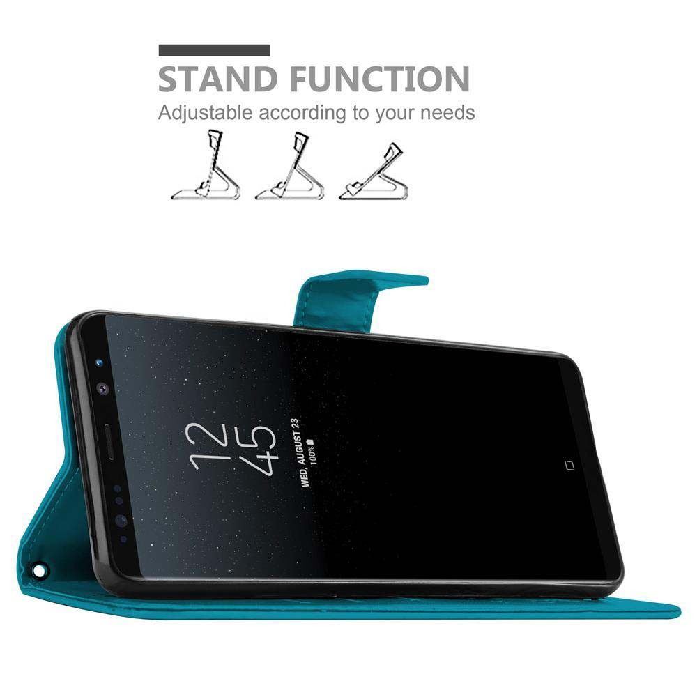 Cadorabo Handyhülle für Samsung Galaxy NOTE 8 Hülle Samsung Galaxy NOTE 8, Hülle Schutzhülle Blumen Flower mit Standfunktion Kartenfach Magnet
